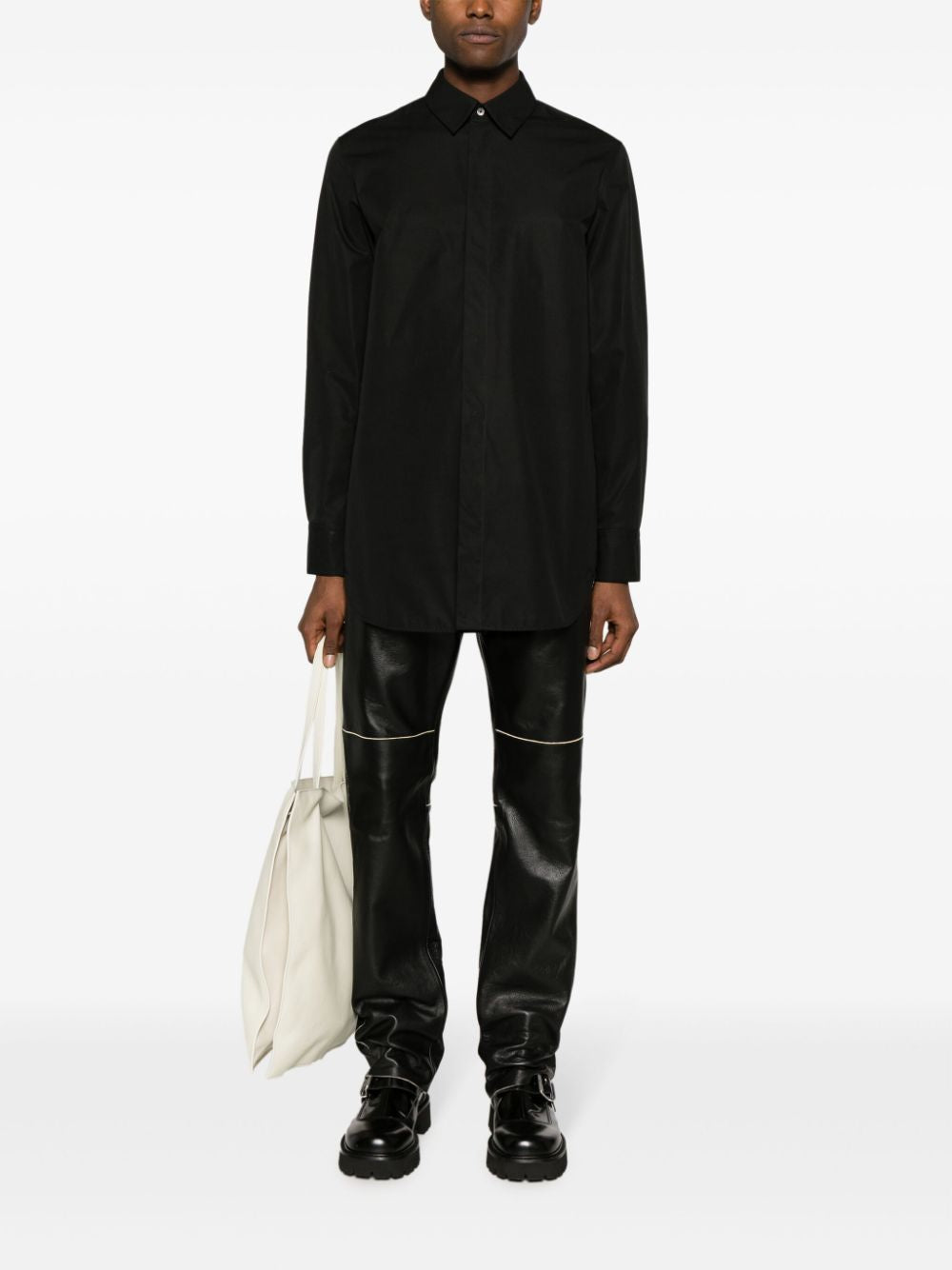 JIL SANDER Heavy Buttoned Cotton Shirt for Women