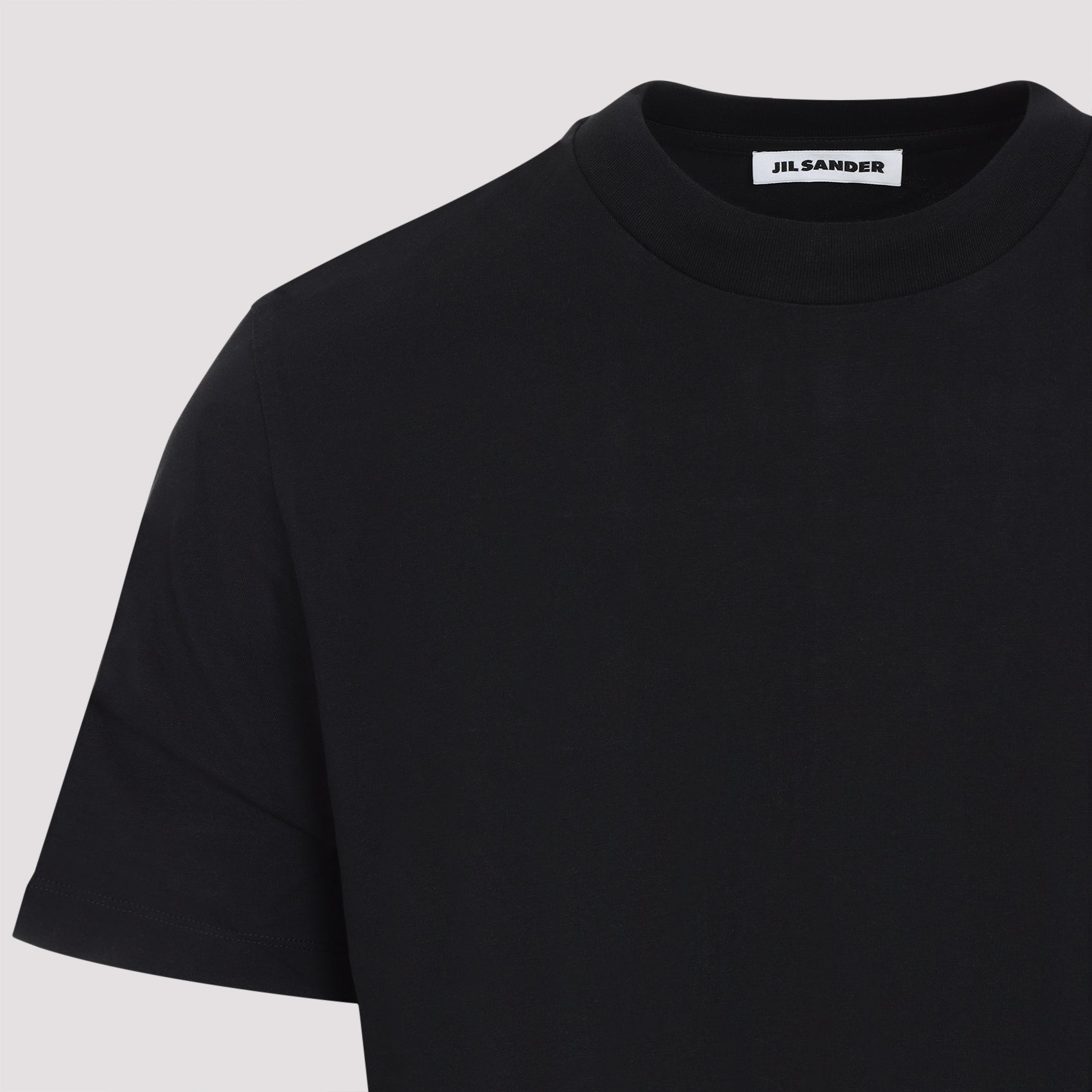 JIL SANDER Classic Cotton T-Shirt for Men - Short Sleeve, Ribbed Crew Neck