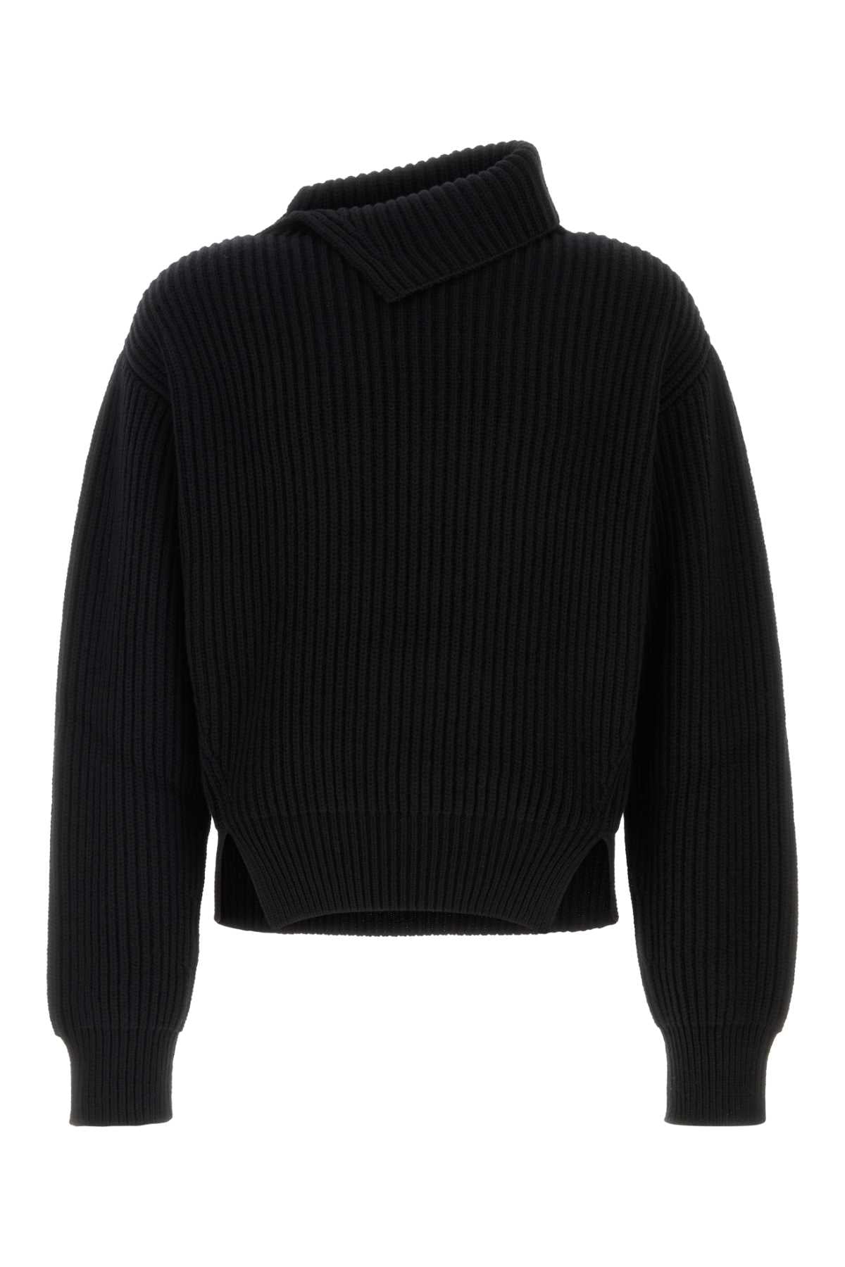 JIL SANDER Men's Long Sleeve High-Neck Wool Sweater