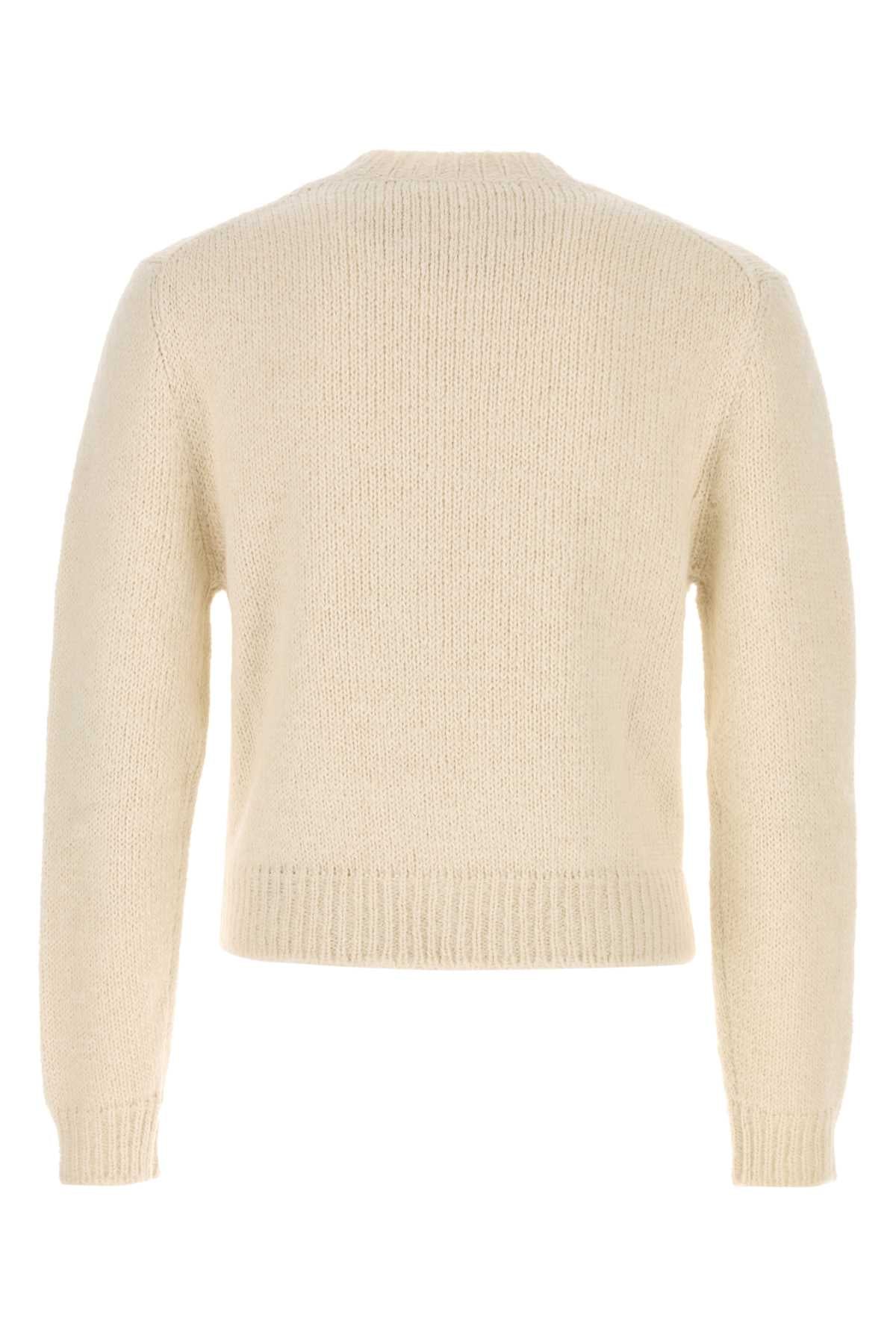 JIL SANDER Alpaca Blend Sweater with Feather Embellishment - Men’s