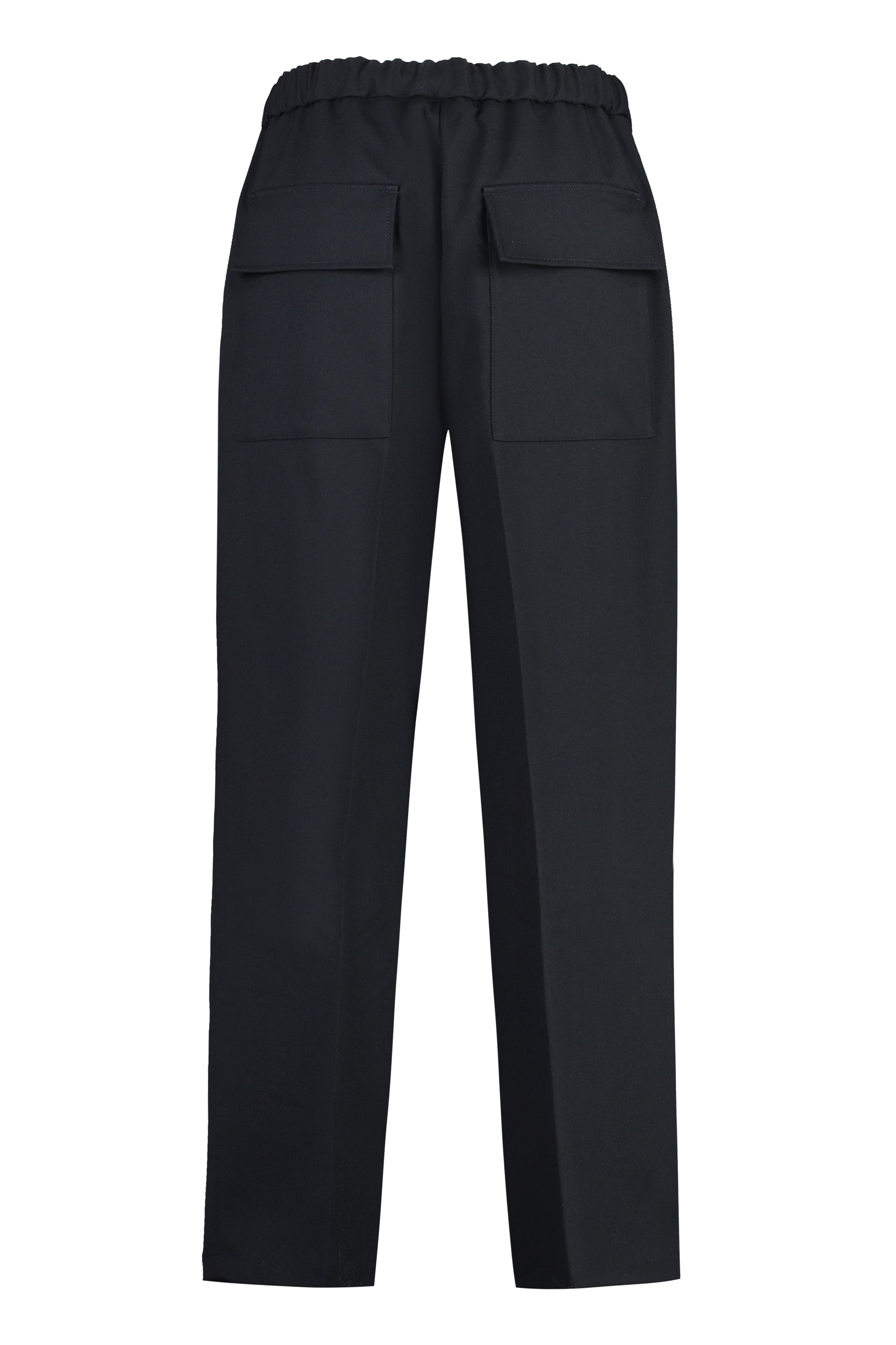 JIL SANDER Wide-Leg Technical Gabardine Trousers