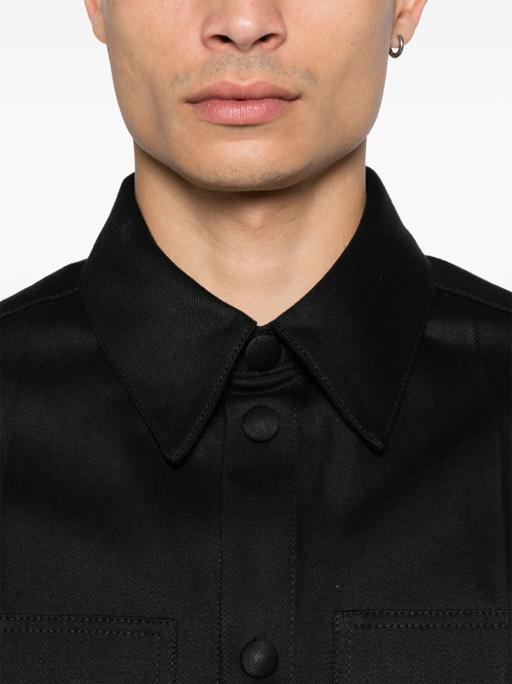 JIL SANDER Classic Denim Front Press-Stud Shirt