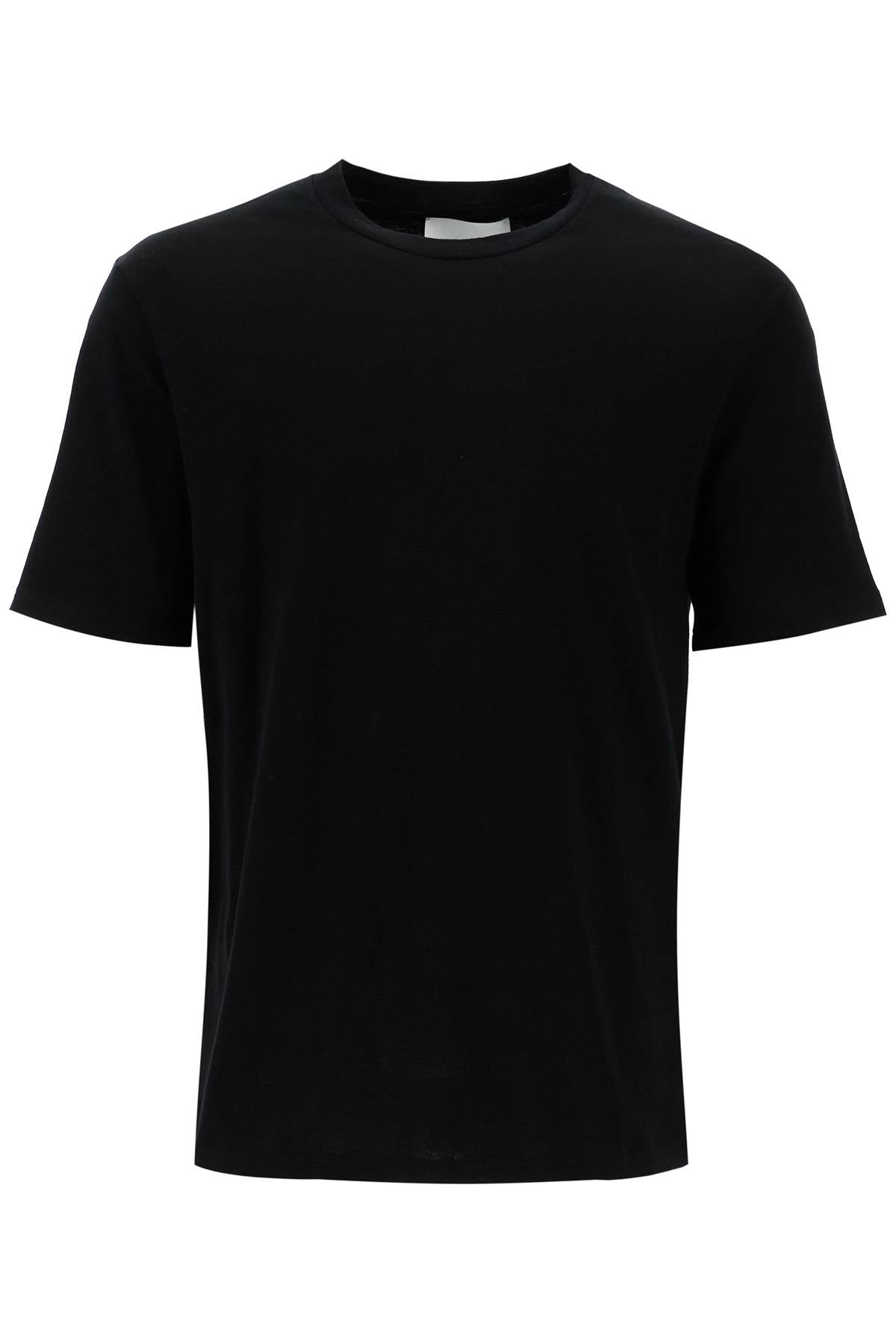 JIL SANDER Crew Neck T-Shirt with Seasonal Print on the Back