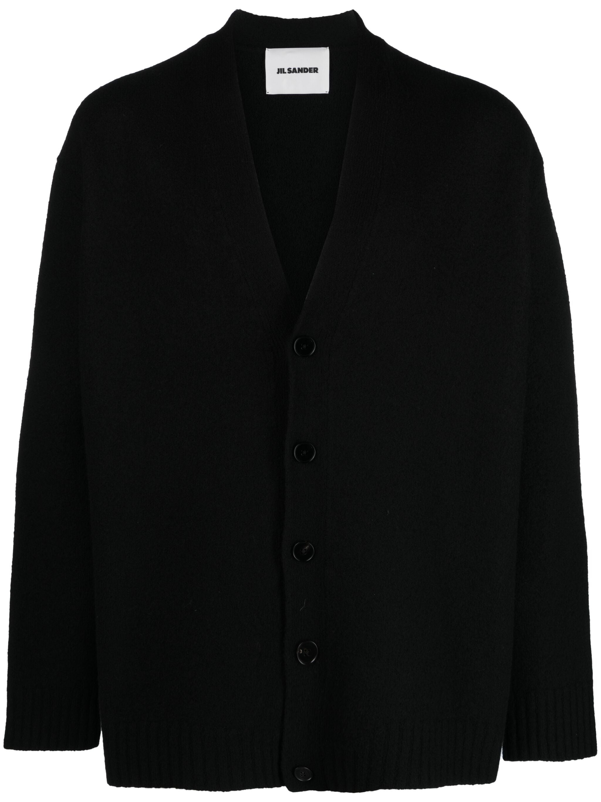 JIL SANDER Oversized Boxy Wool Cotton Cardigan