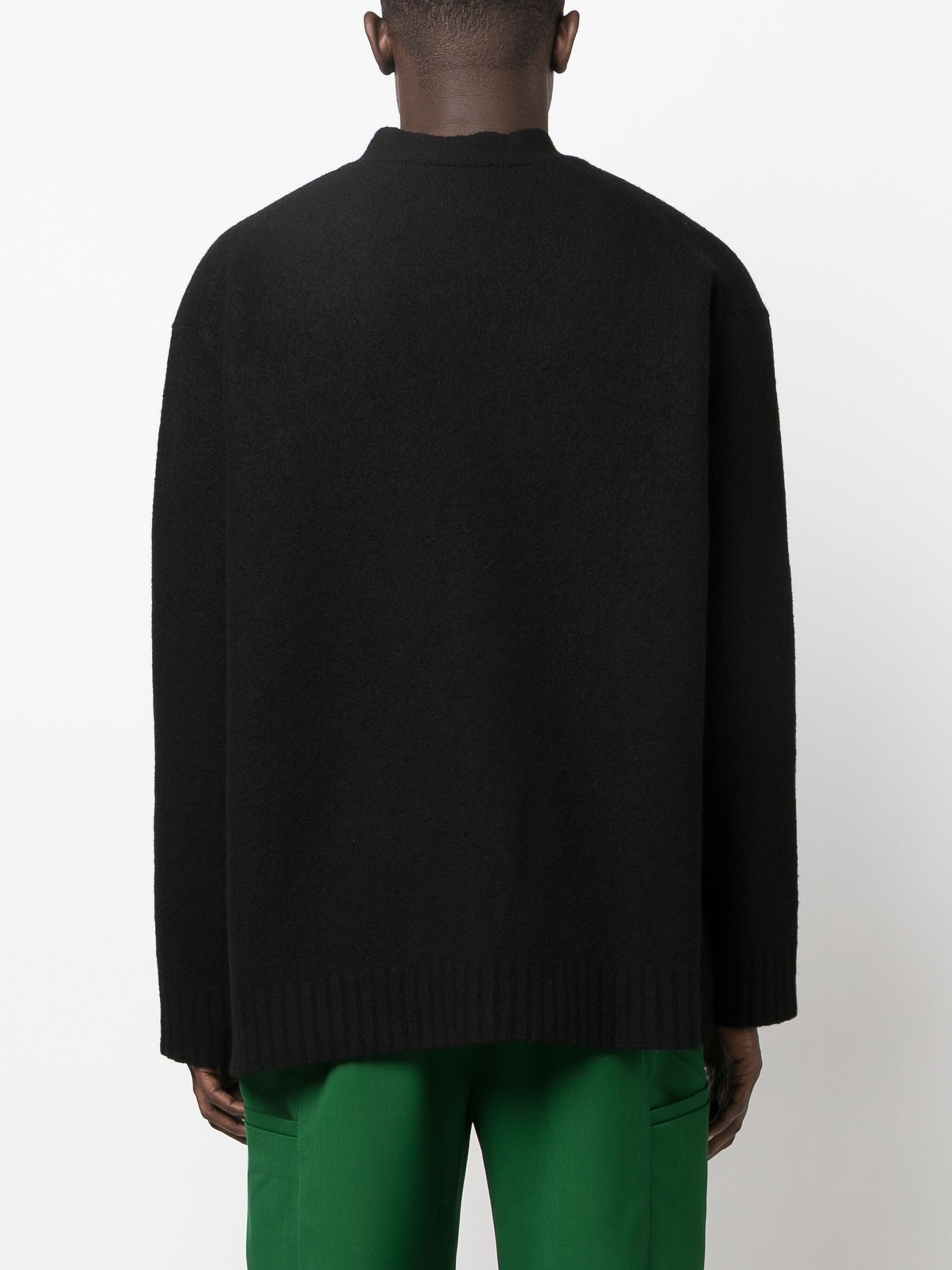 JIL SANDER Oversized Boxy Wool Cotton Cardigan