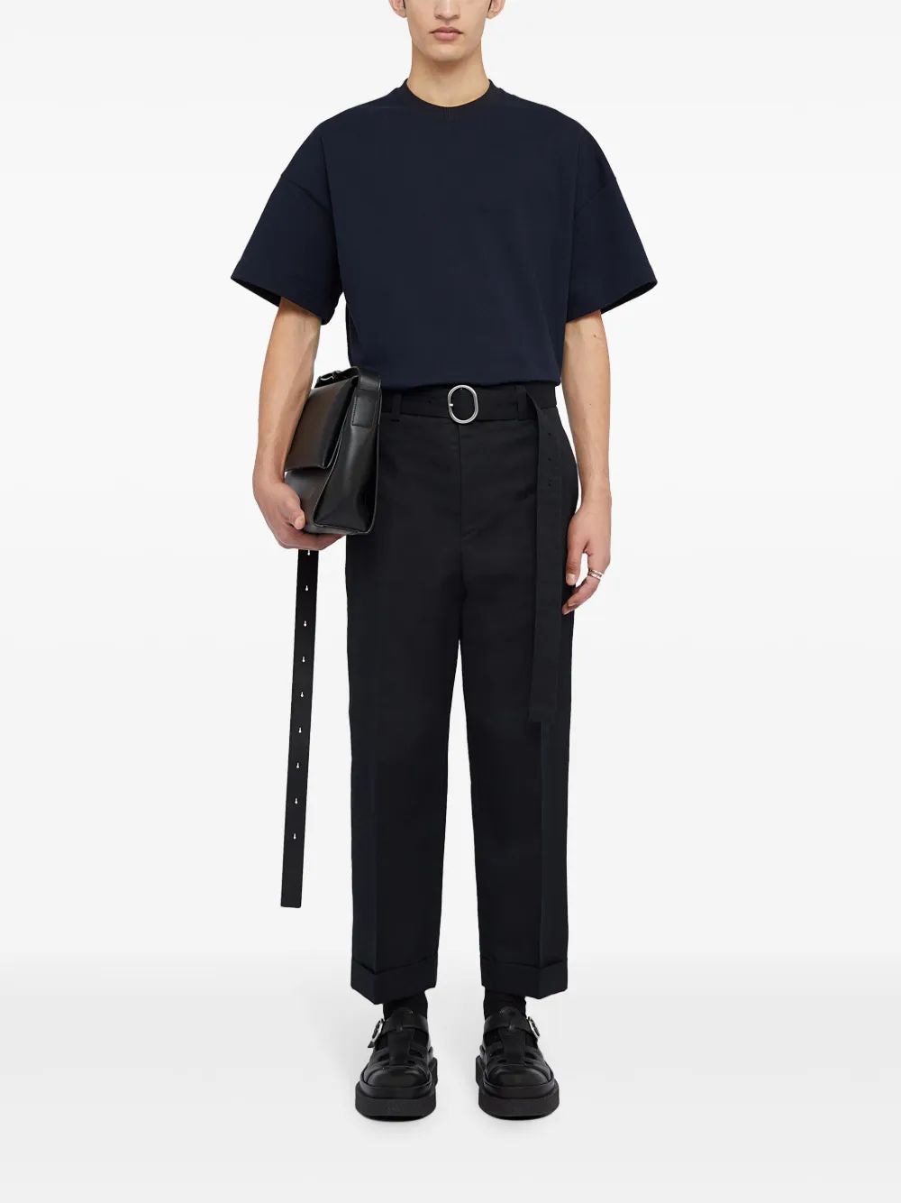 JIL SANDER Belted Trousers for SS25 - Size 001