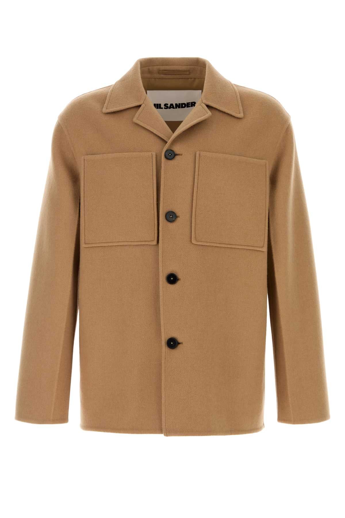 JIL SANDER Men's Cashmere Flannel Shirt