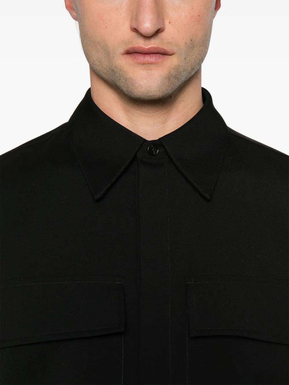 JIL SANDER Classic Wool Shirt with Pockets - FW25