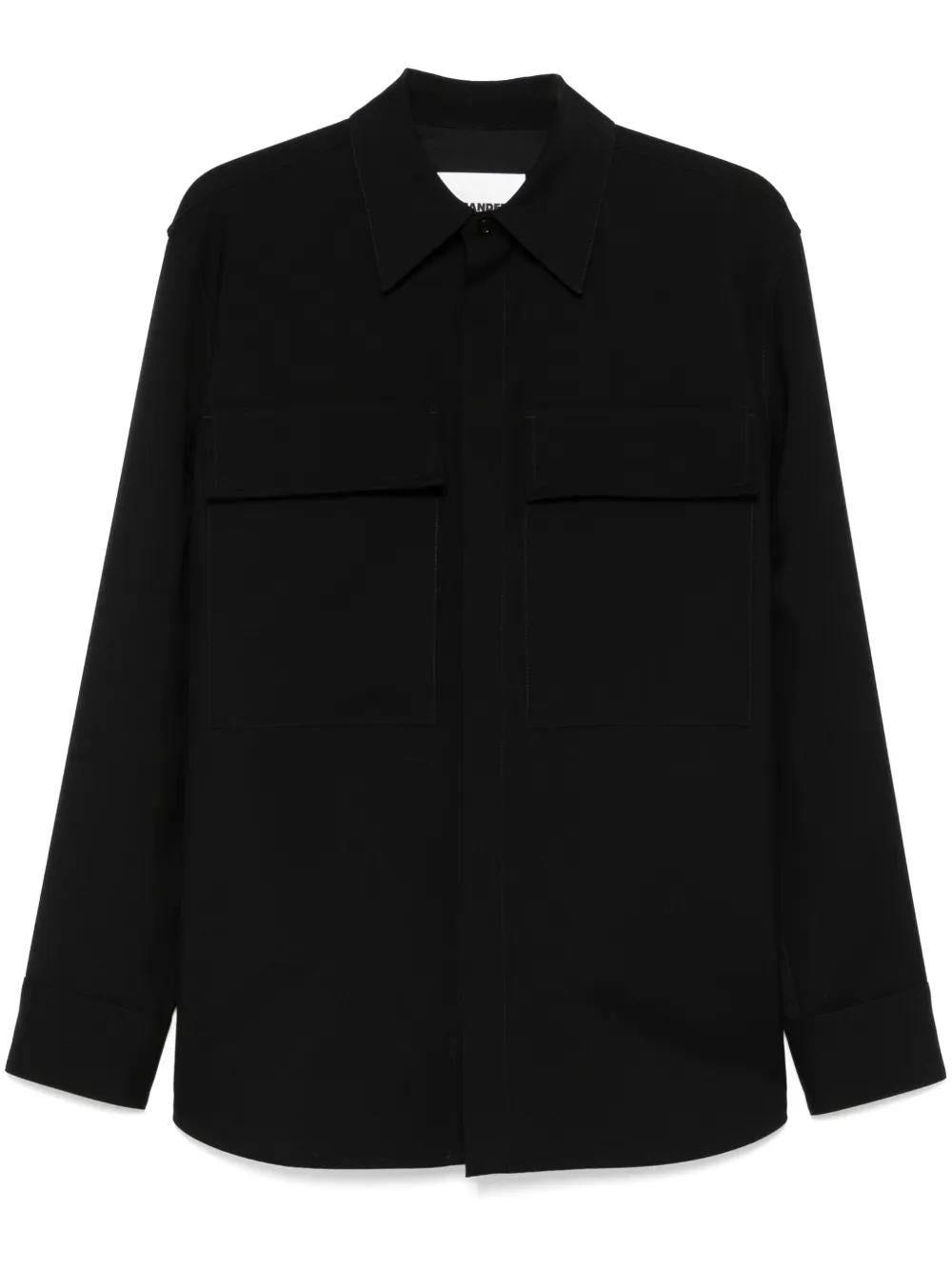 JIL SANDER Classic Wool Shirt with Pockets - FW25