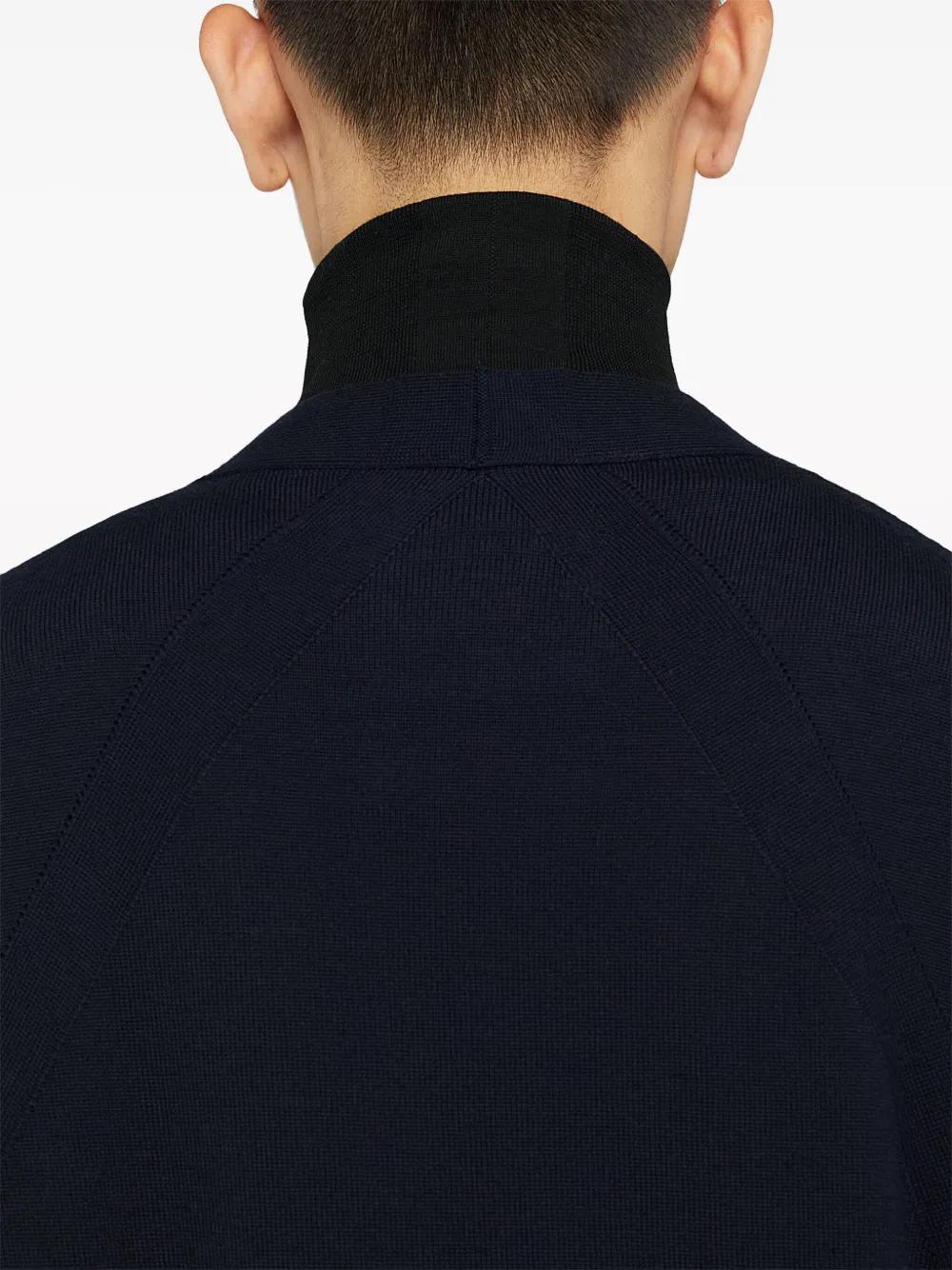 JIL SANDER Men's V Neck Cardigan in 100% Wool