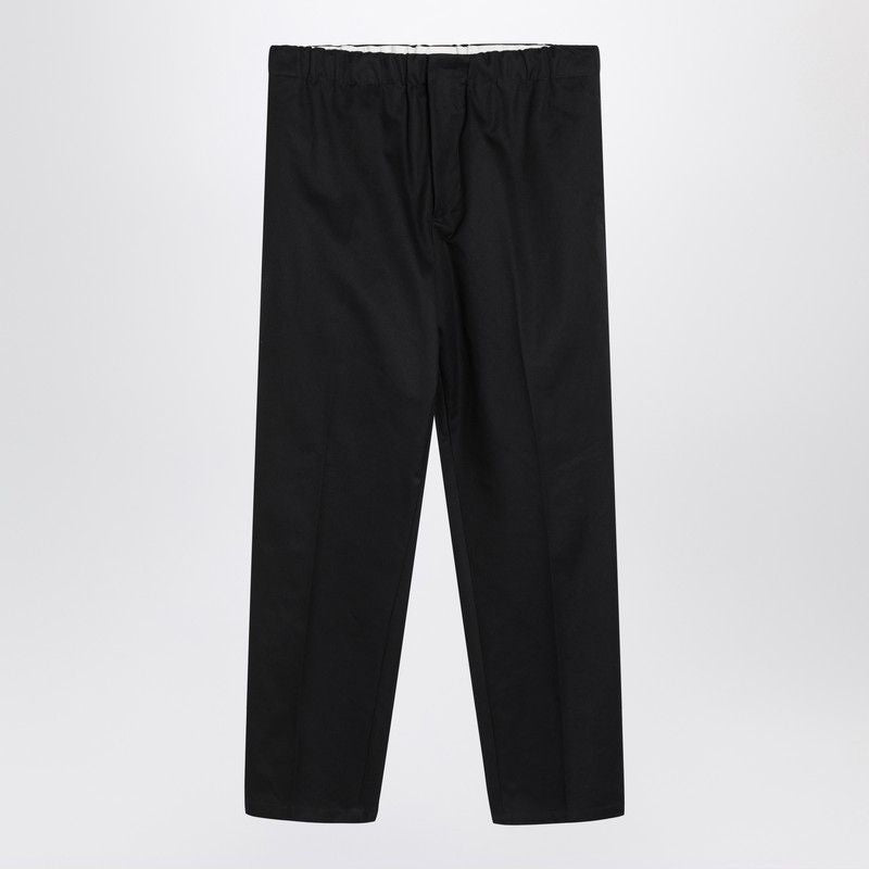 JIL SANDER Men's Classic Cotton Pants with Hook Closure