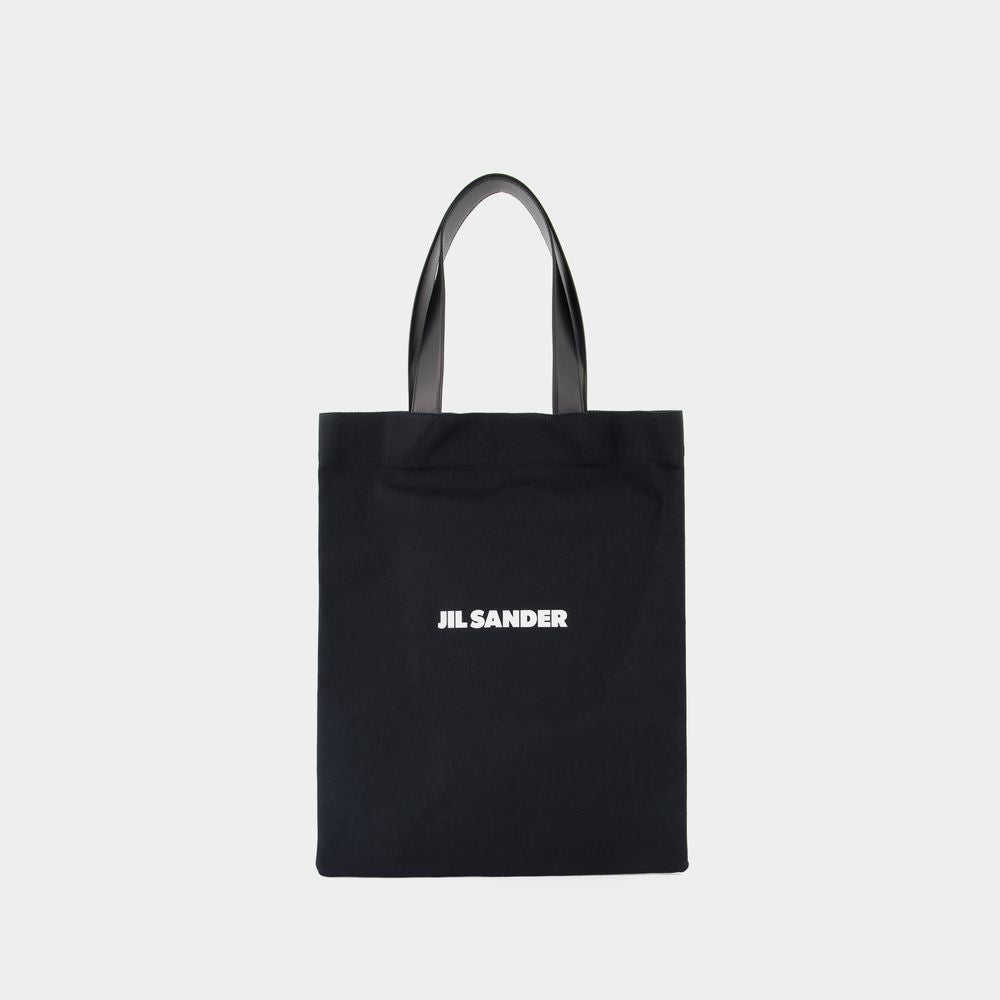 JIL SANDER Medium Canvas Book Shopping Handbag
