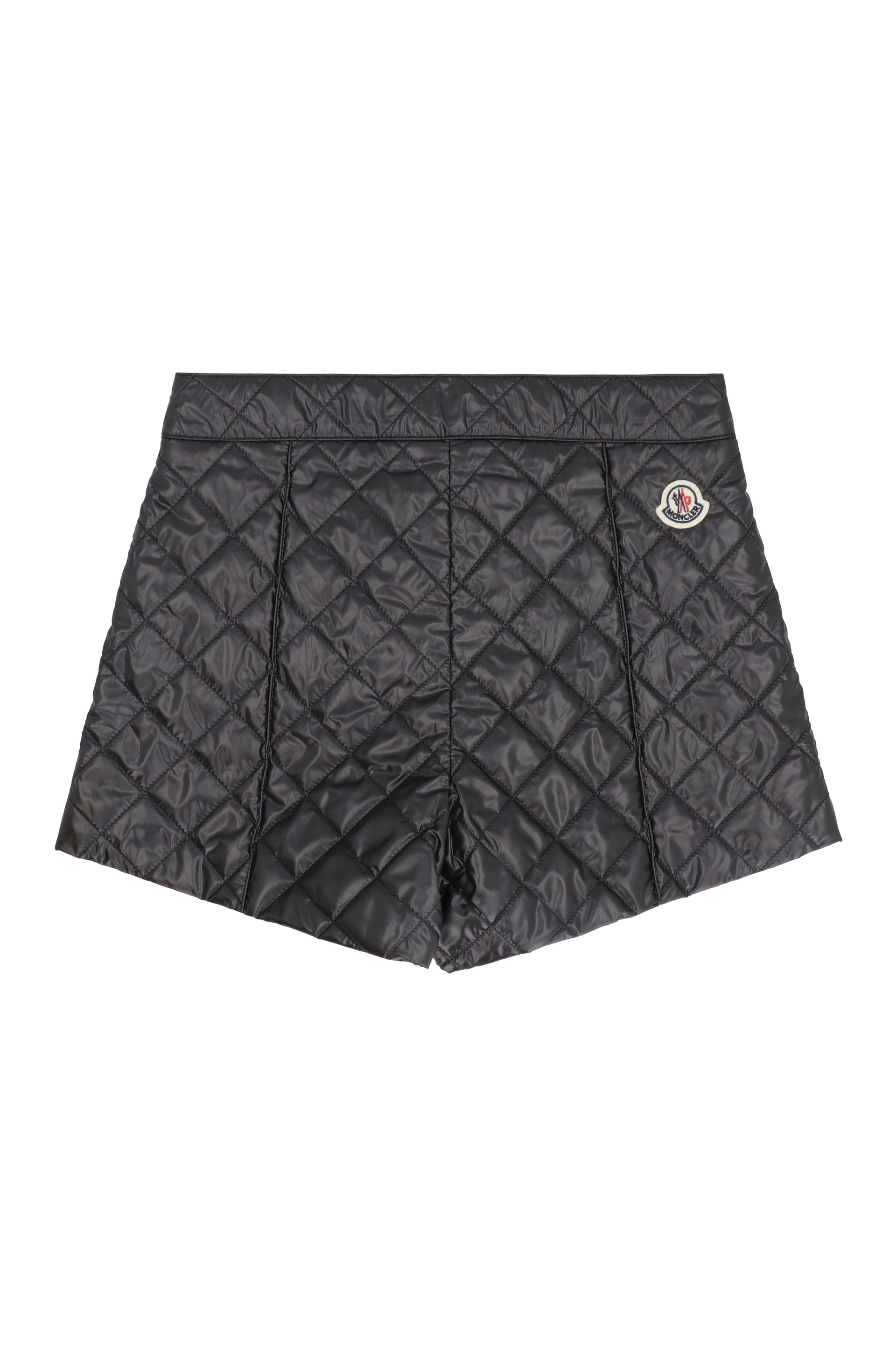 MONCLER KIDS Techno Fabric Mini Shorts for Girls