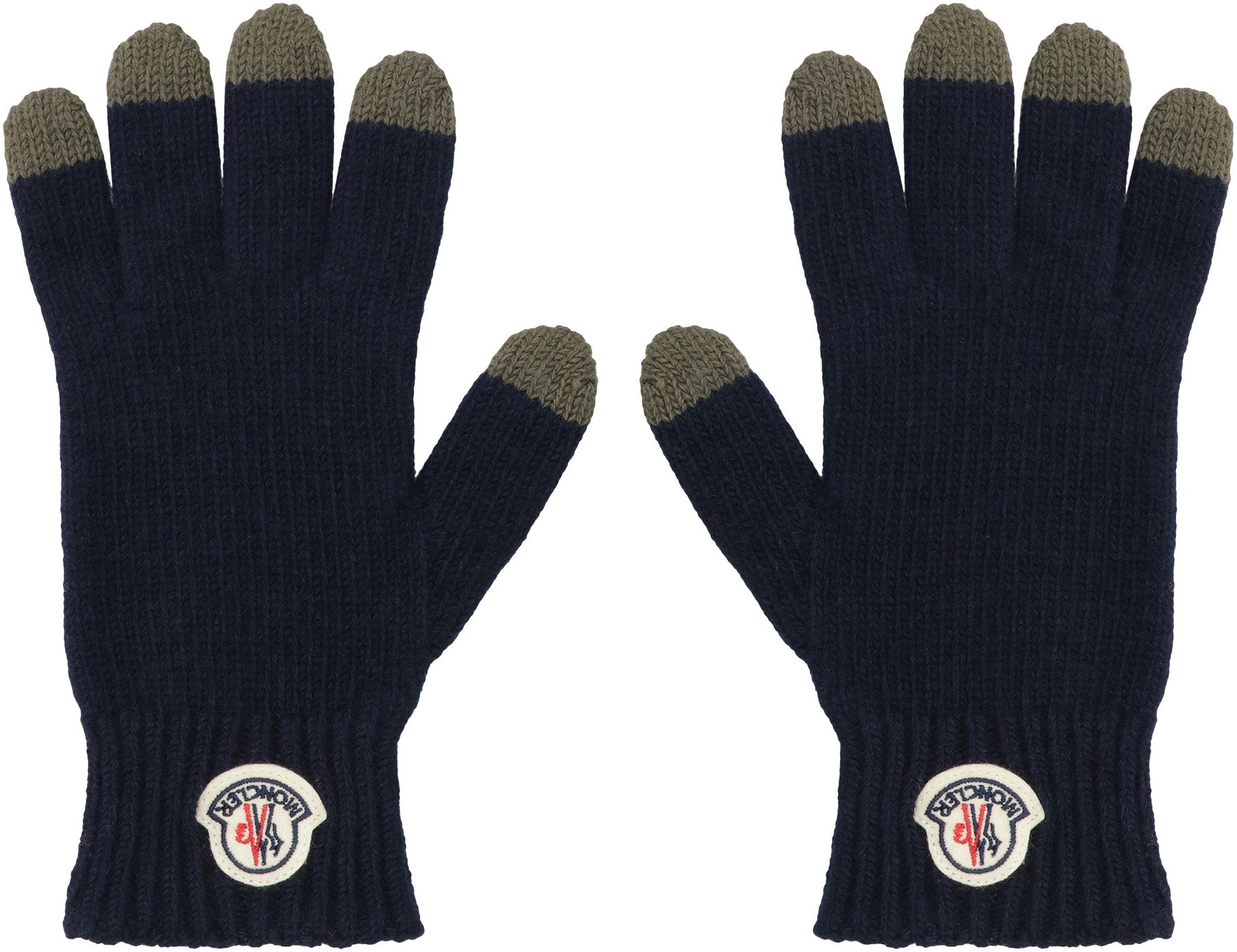 MONCLER KIDS Kids' Wool Gloves with Contrast Inserts - FW24