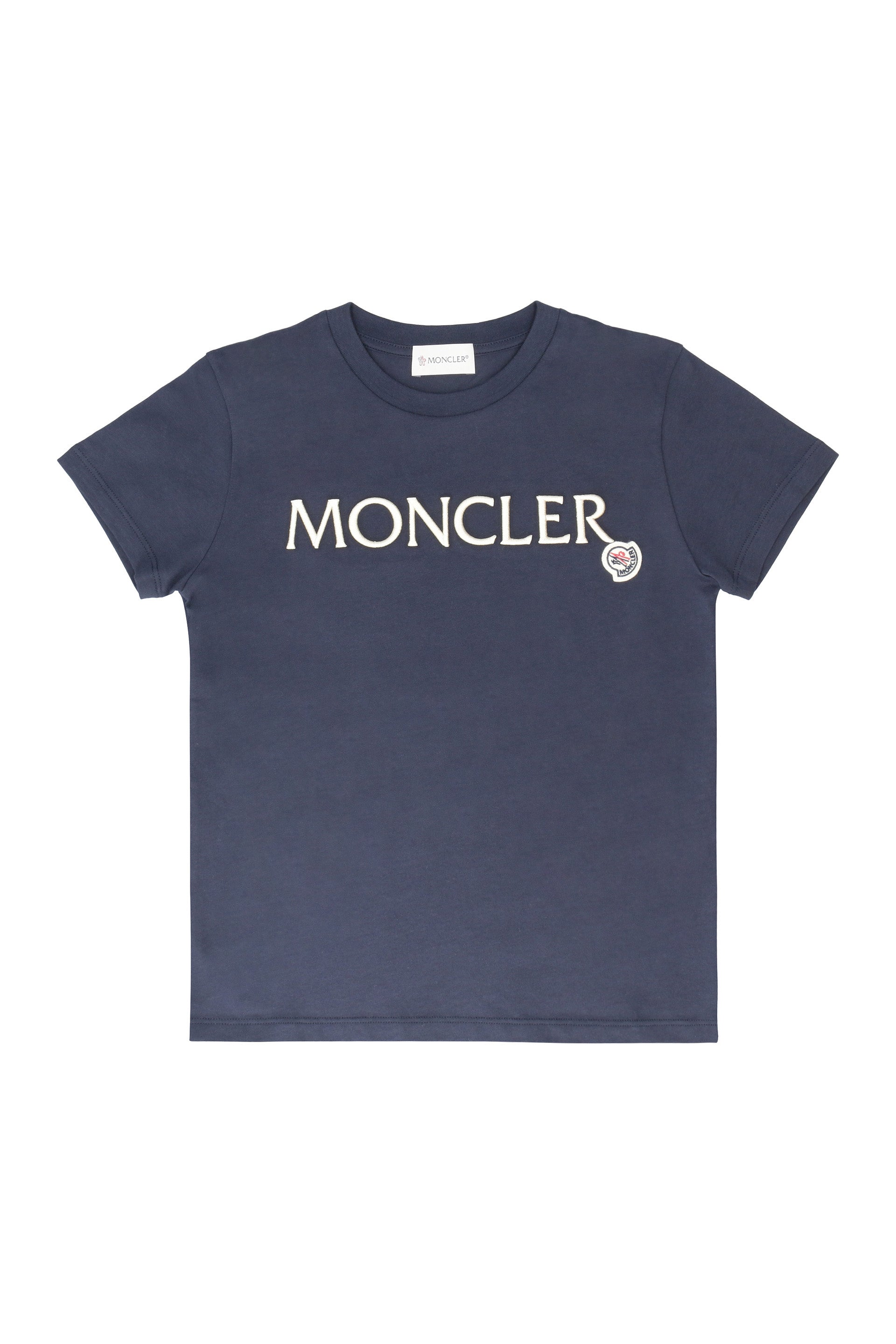MONCLER KIDS Girls' Mini Cotton Crew-Neck T-Shirt with Embossed Logo