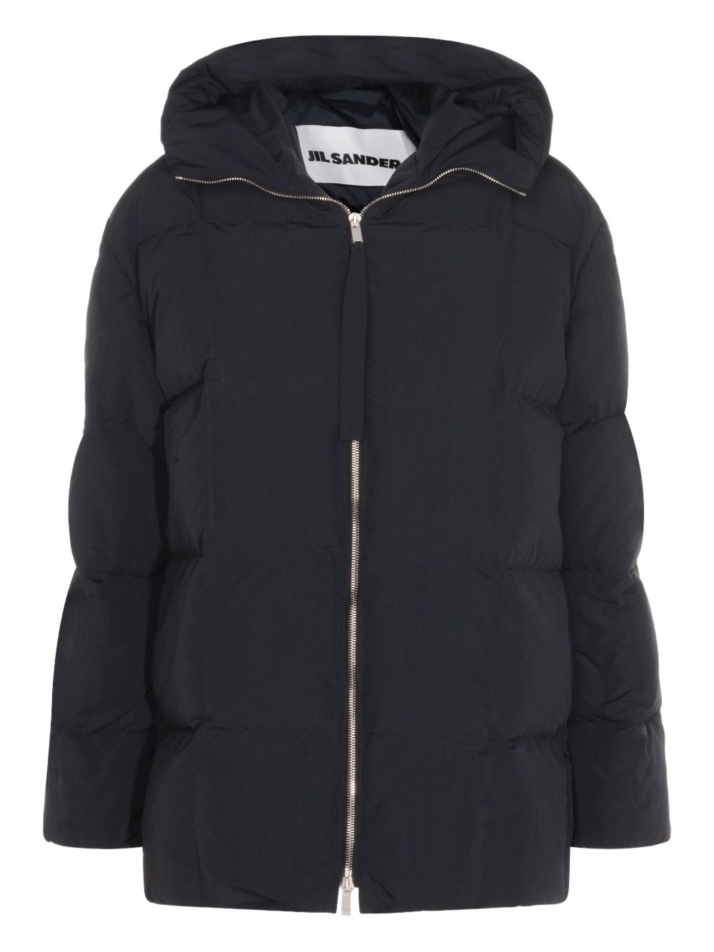 JIL SANDER Hooded Down Jacket with Quilted Design