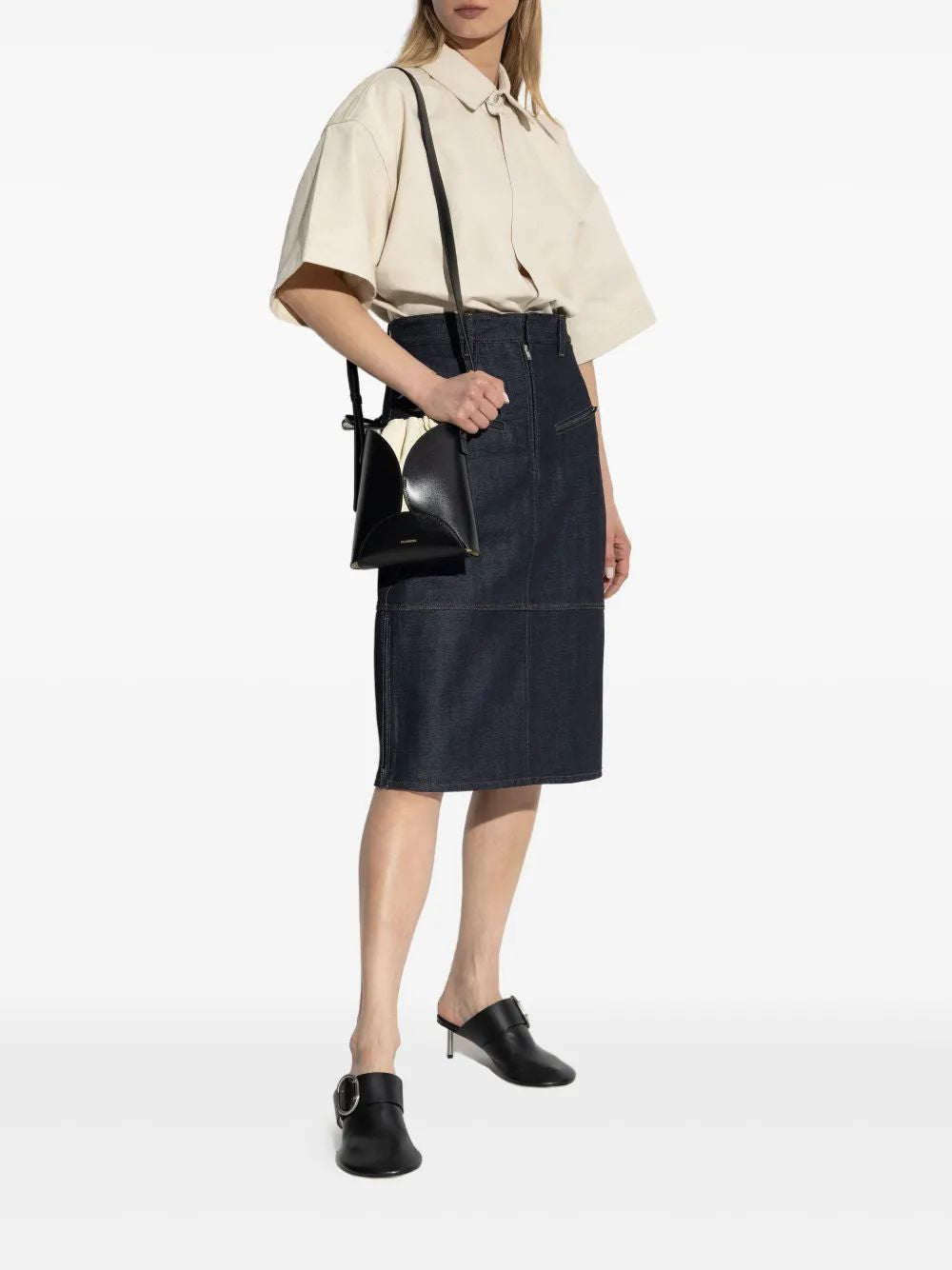 JIL SANDER Overshirt with Logo Label for Women - SS25