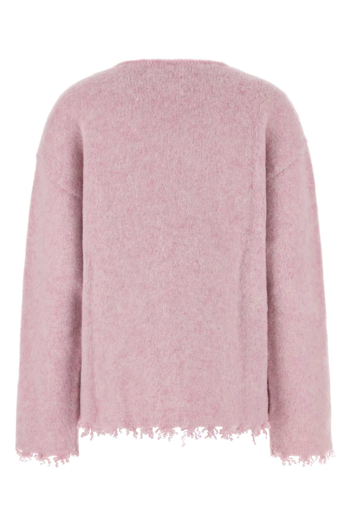 JIL SANDER Oversize Wool Sweater with Frayed Edge for Women
