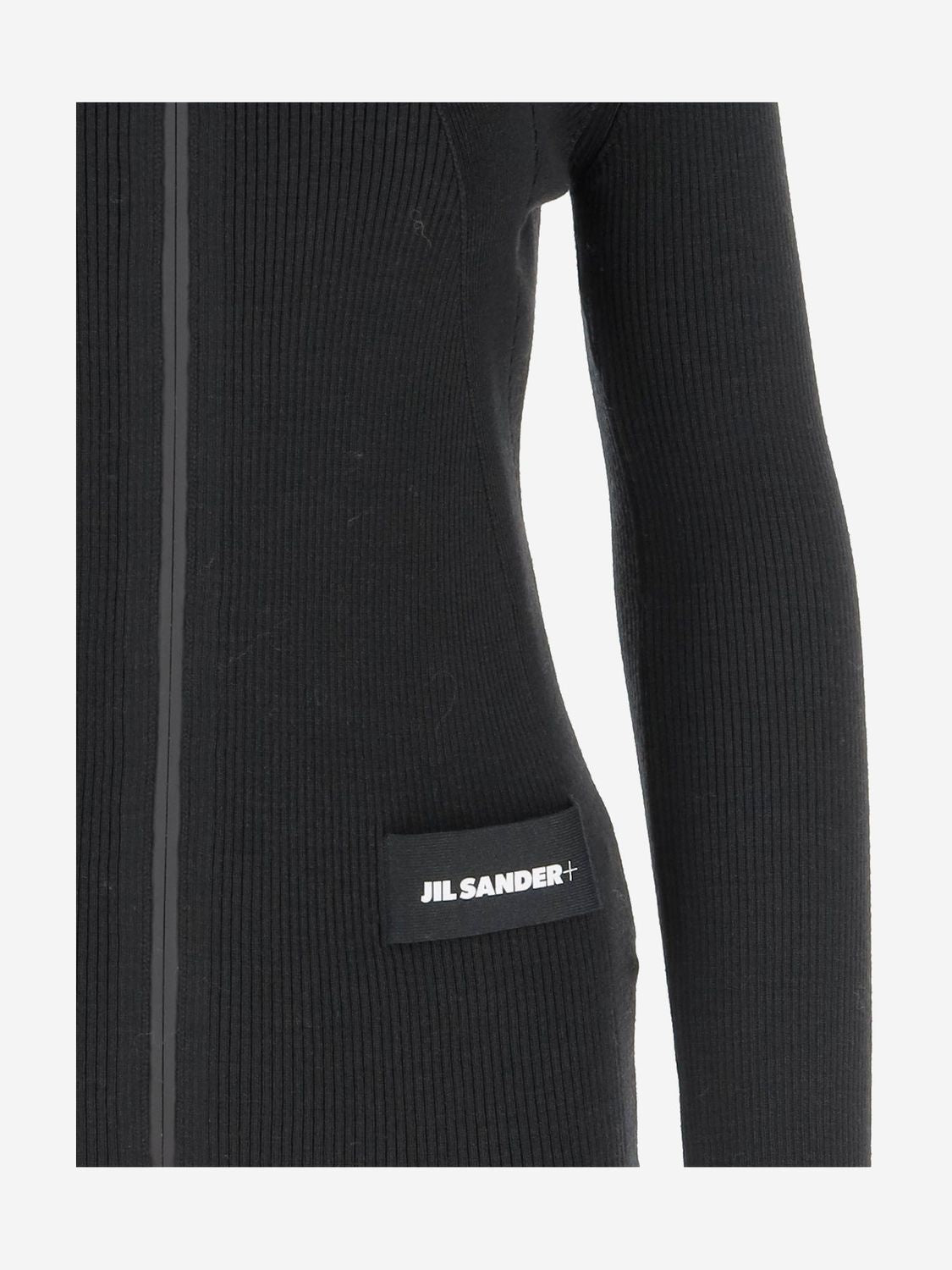 JIL SANDER Long Sleeve Zip-Up Cardigan