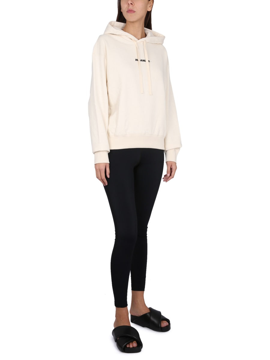 JIL SANDER Logo Leggings with Elastic Waistband