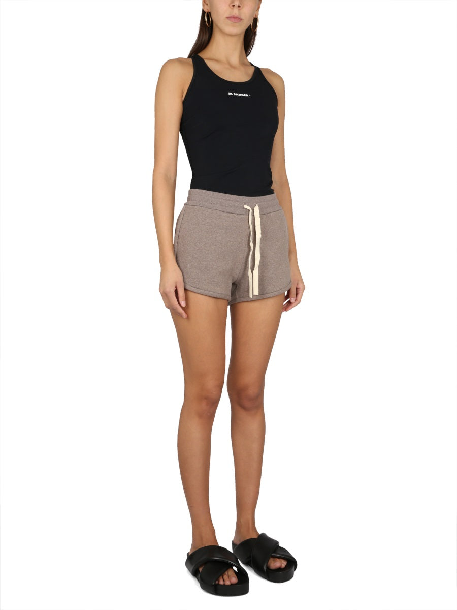 JIL SANDER Women’s Bermuda Sweatshirt with Elastic Waistband
