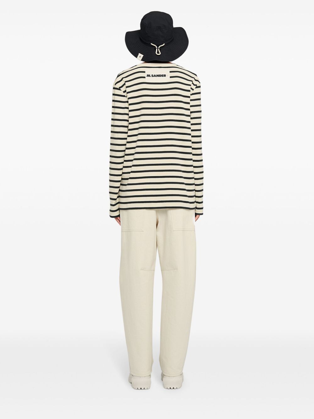 JIL SANDER Long Sleeved Cotton Top for Women