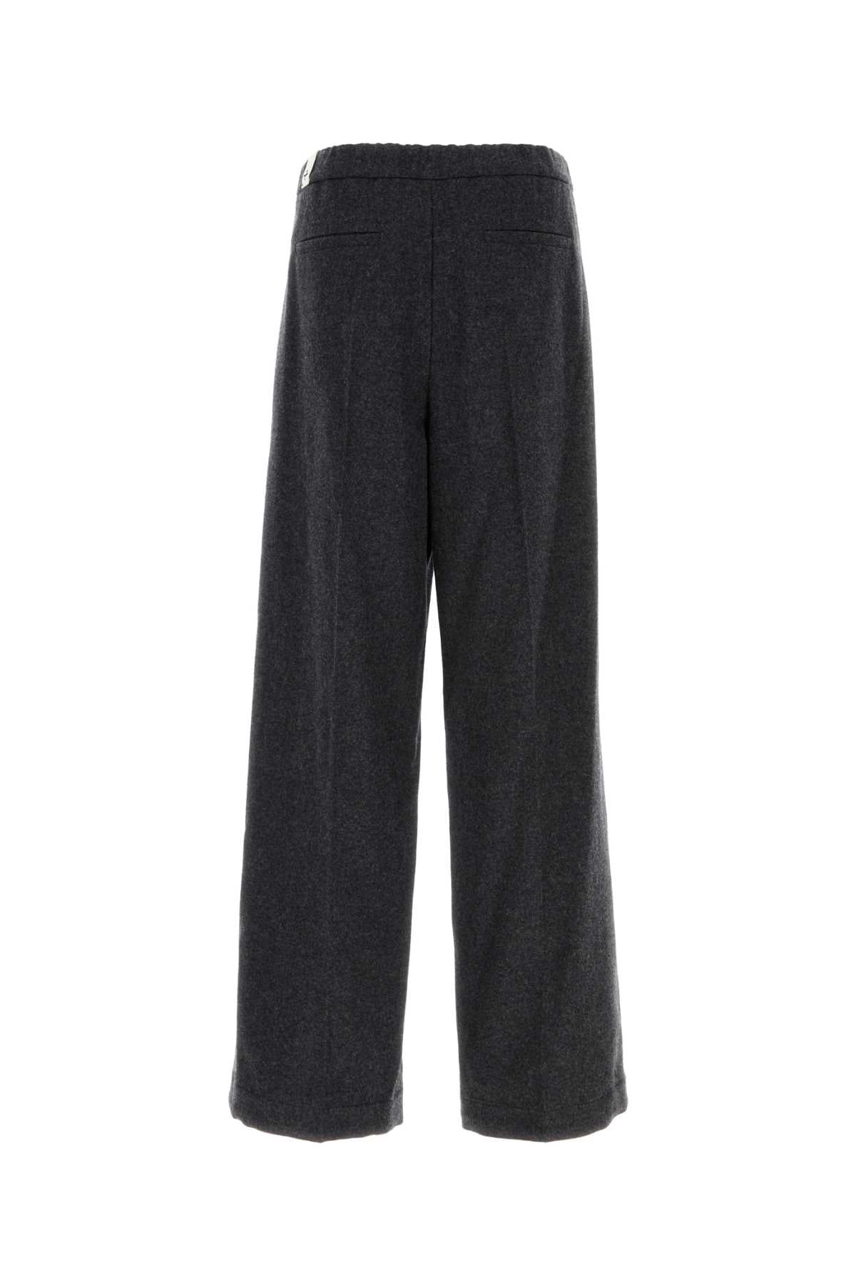 JIL SANDER Charcoal Flannel Trousers - Men's