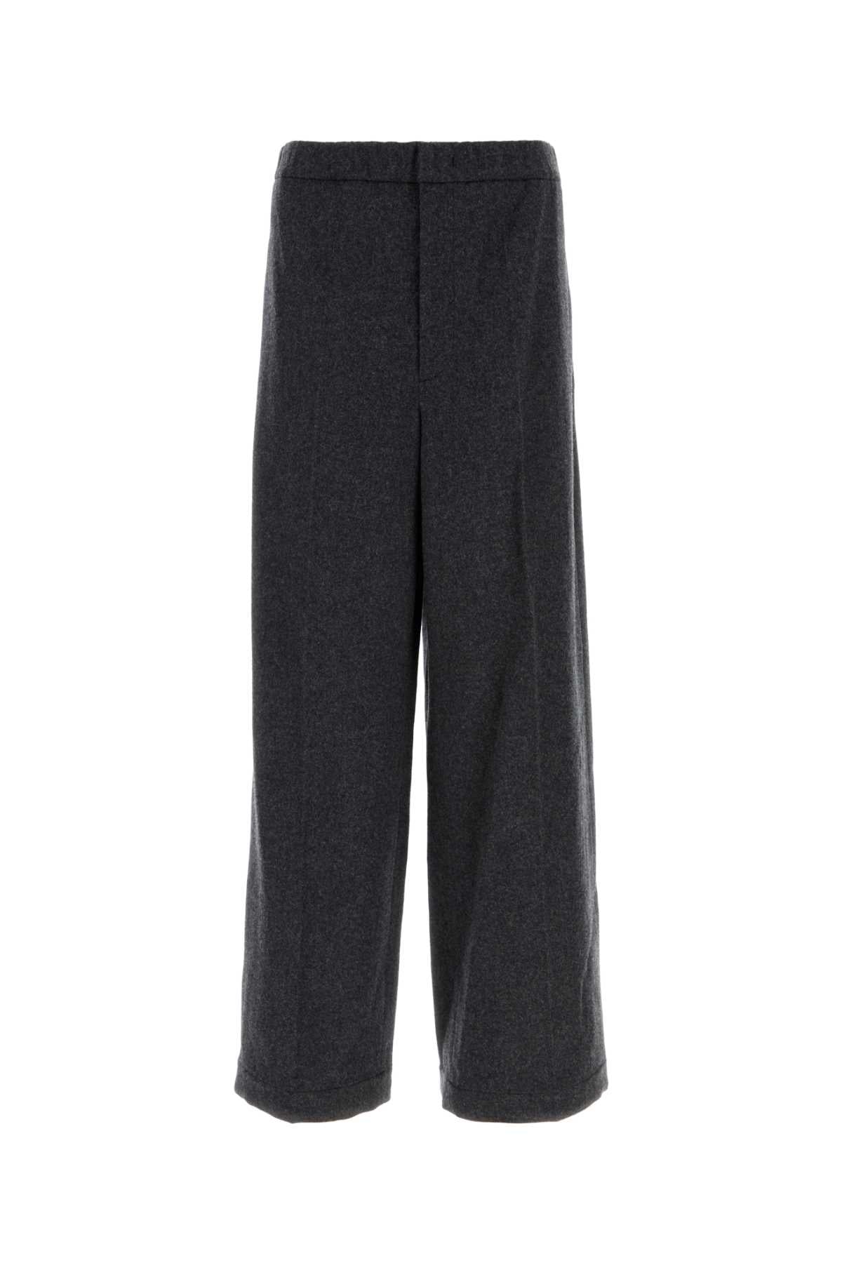 JIL SANDER Charcoal Flannel Trousers - Men's