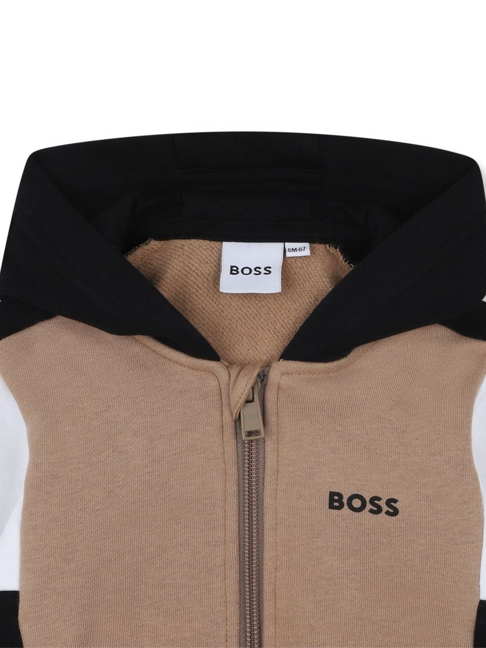 HUGO BOSS Elevated Logo Zip-Up Hoodie for Girls