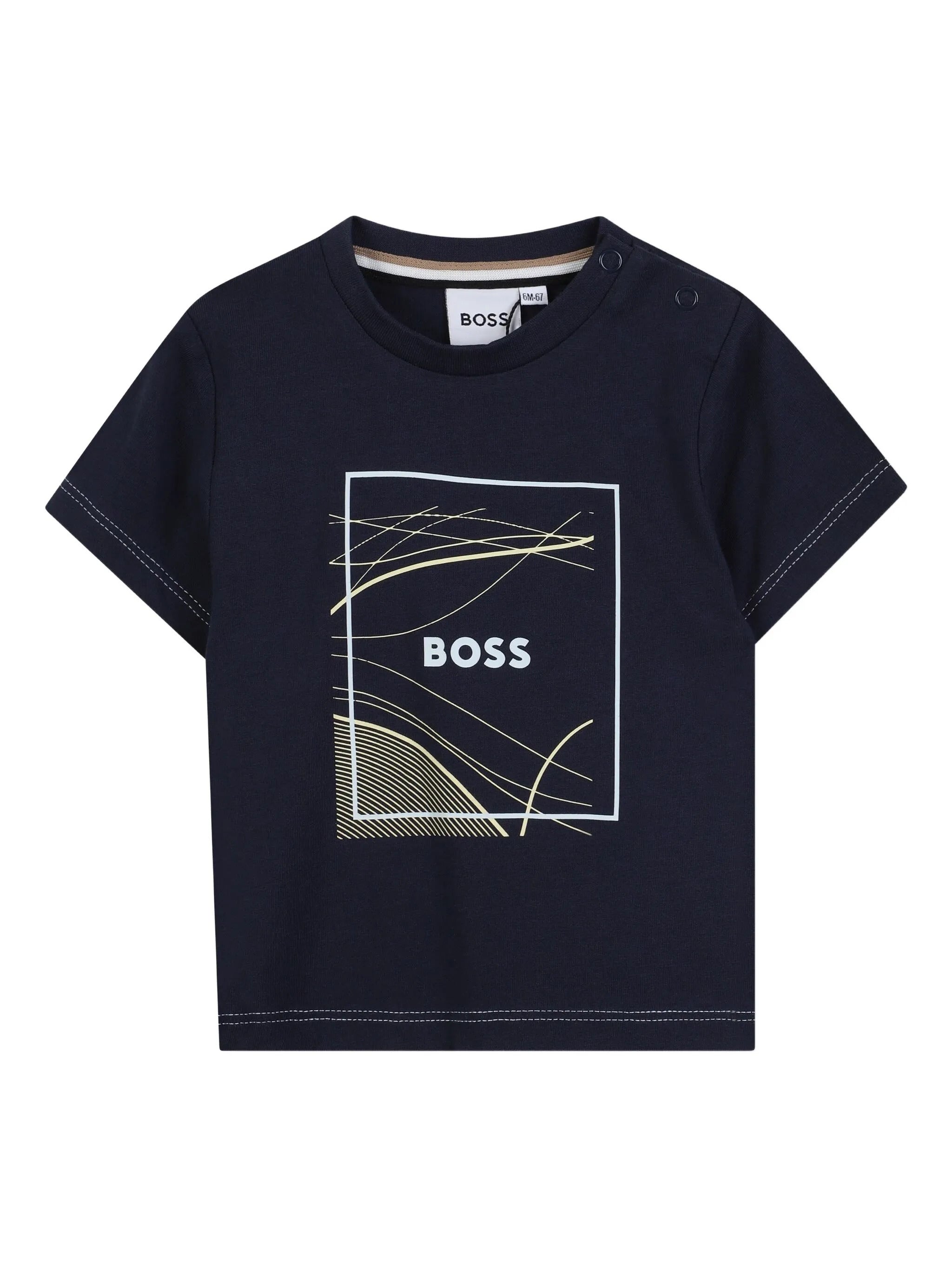 HUGO BOSS Boys' Logo T-Shirt with Crew Neck