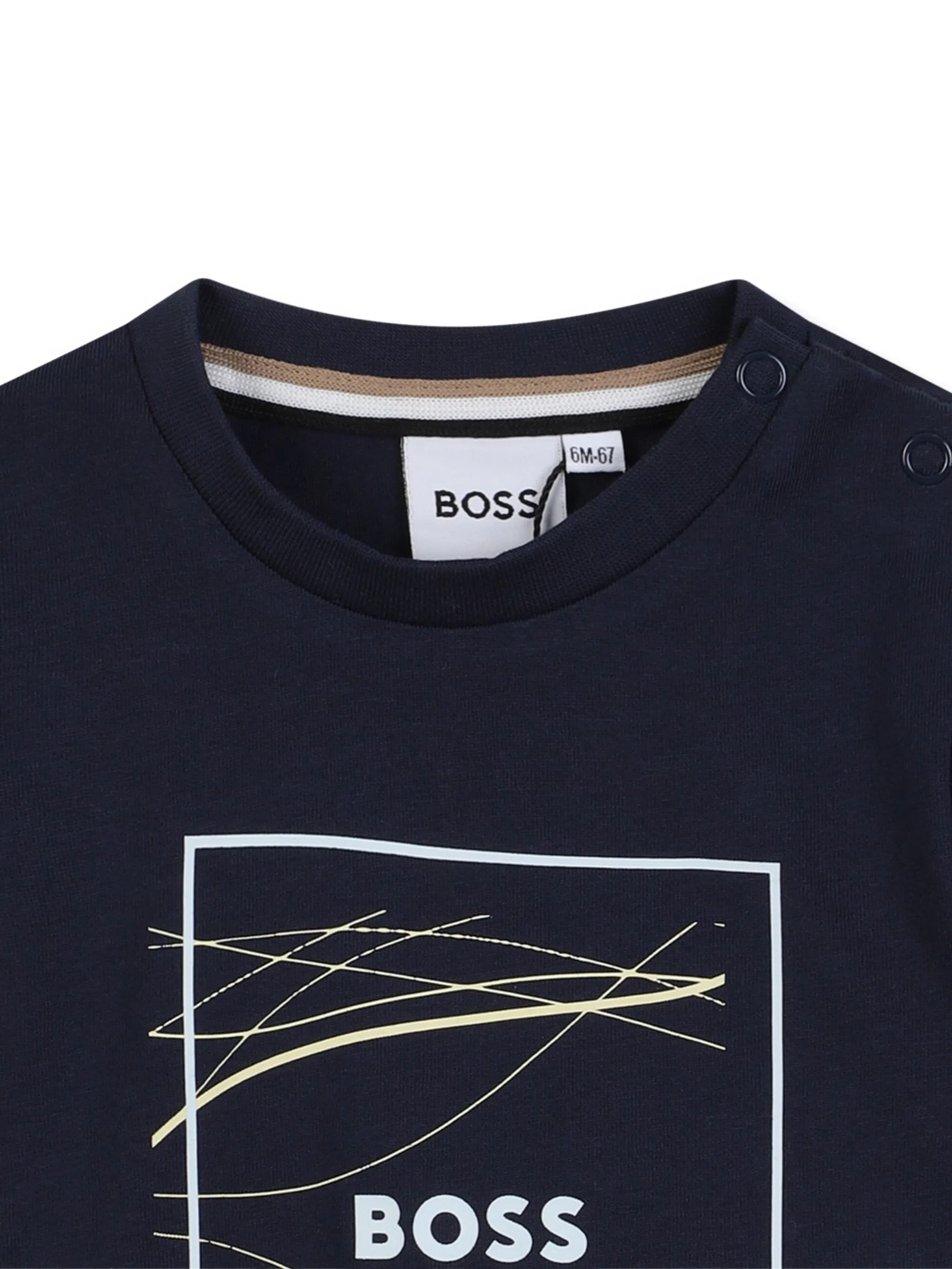 HUGO BOSS Boys' Logo T-Shirt with Crew Neck