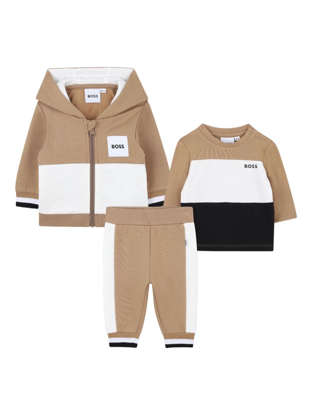 HUGO BOSS Color-Blocked Hooded Tracksuit Set for Boys