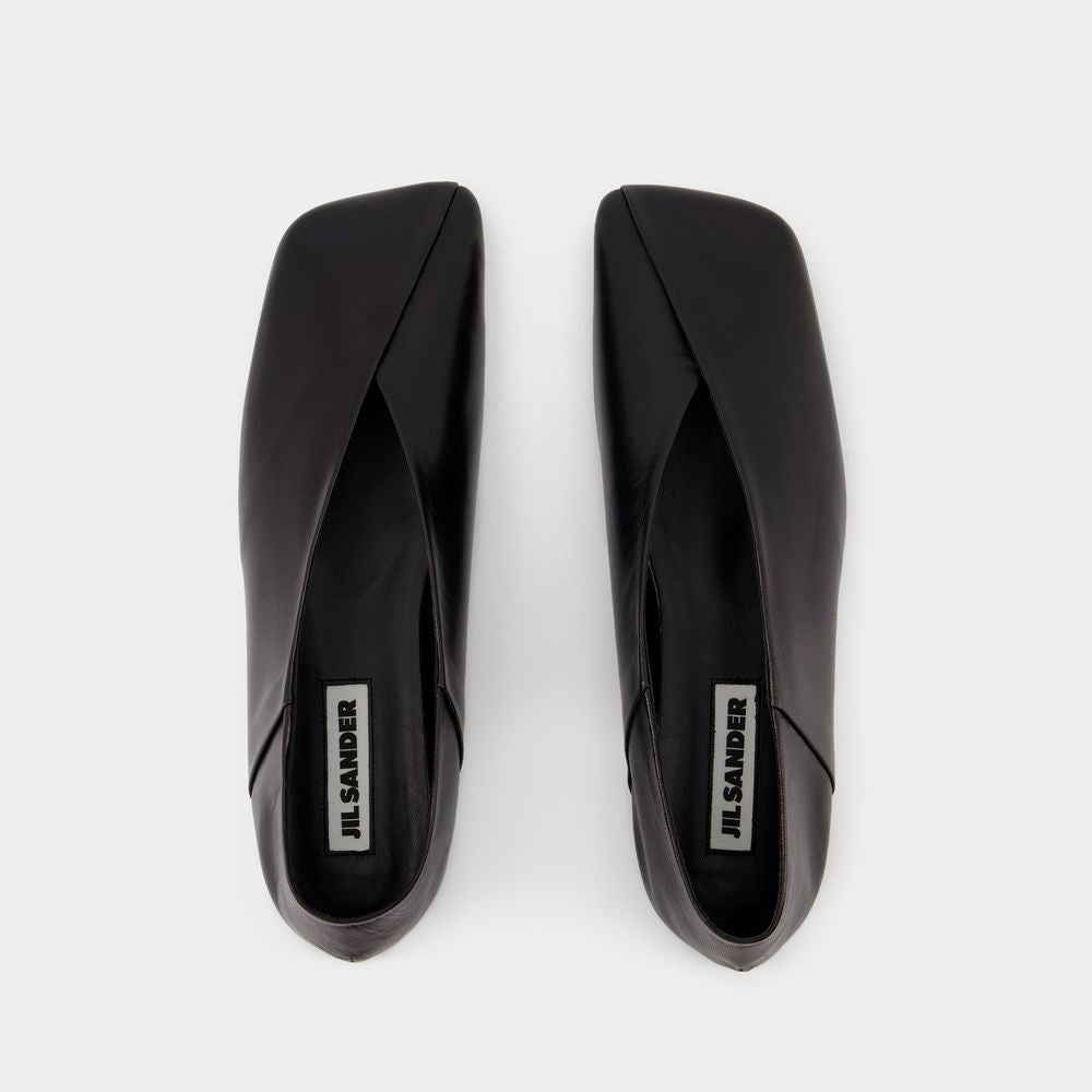 JIL SANDER Leather Tripon Ballerinas for Women