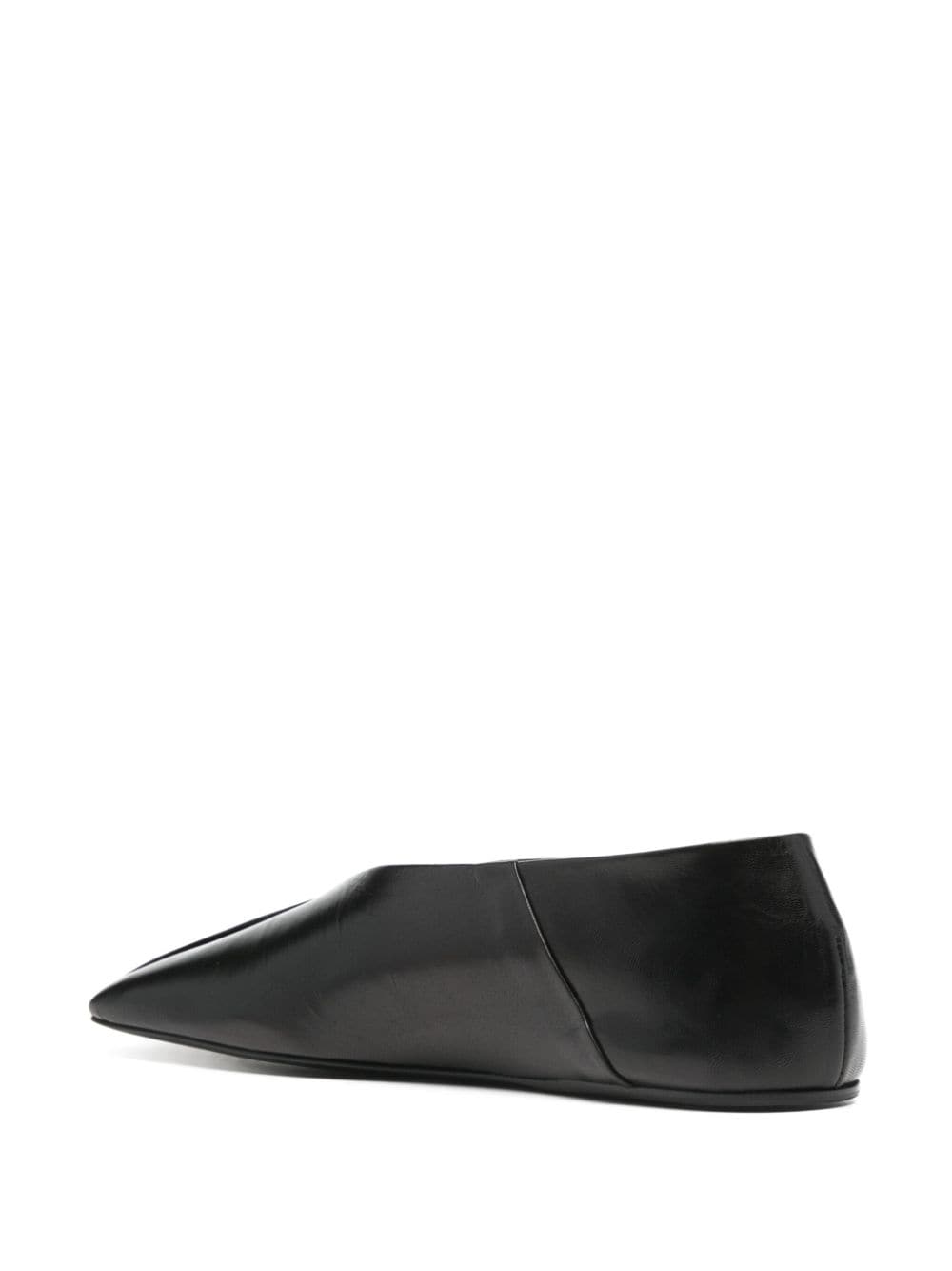 JIL SANDER Leather Ballet Flats - V-Shape Vamp