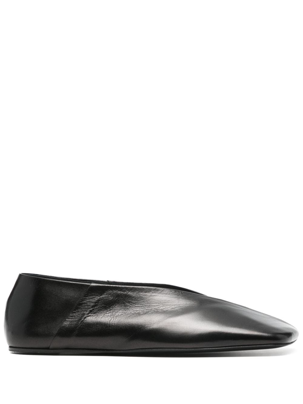 JIL SANDER Leather Ballet Flats - V-Shape Vamp