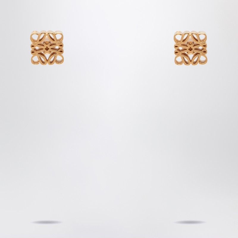 LOEWE Gold Anagram Stud Earrings