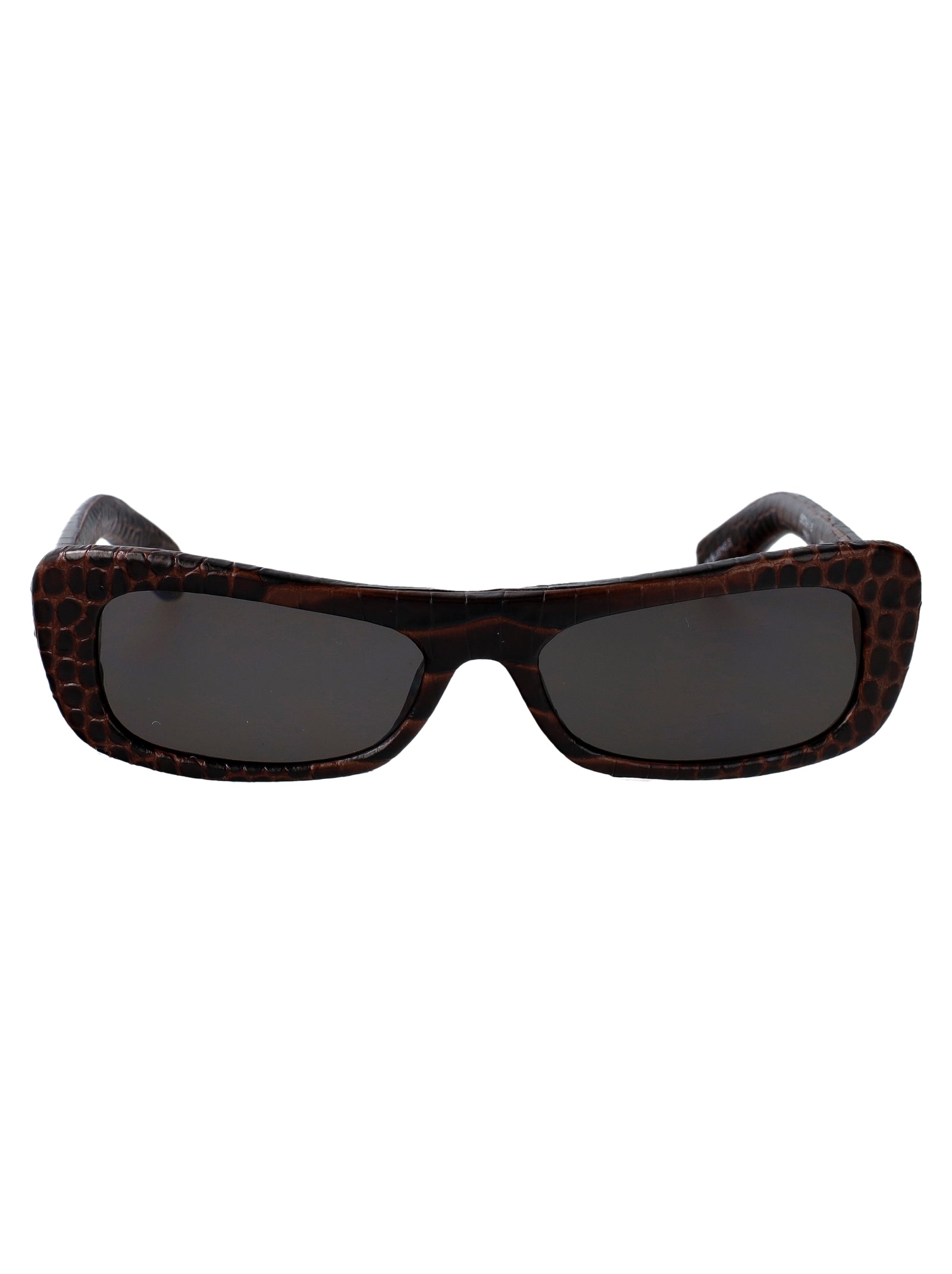 JACQUEMUS Luxury Crocodile Texture Acetate Sunglasses