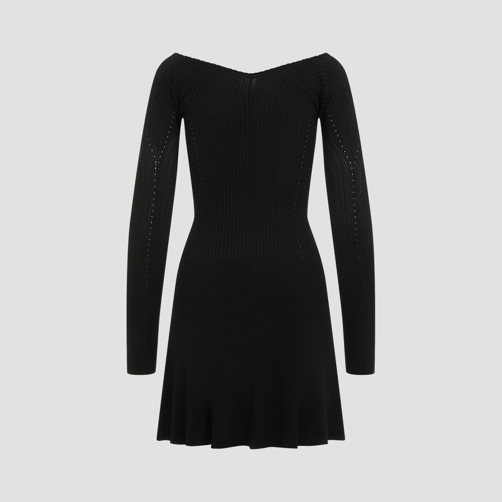 JACQUEMUS Elegant Scalloped Neckline Mini Dress