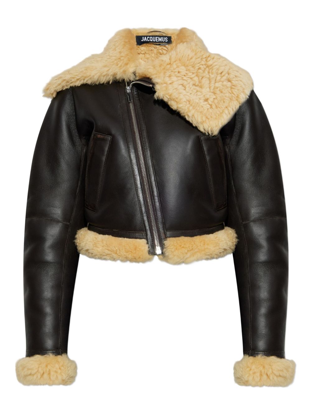 JACQUEMUS Elegant Lamb Leather Jacket for Women - FW25