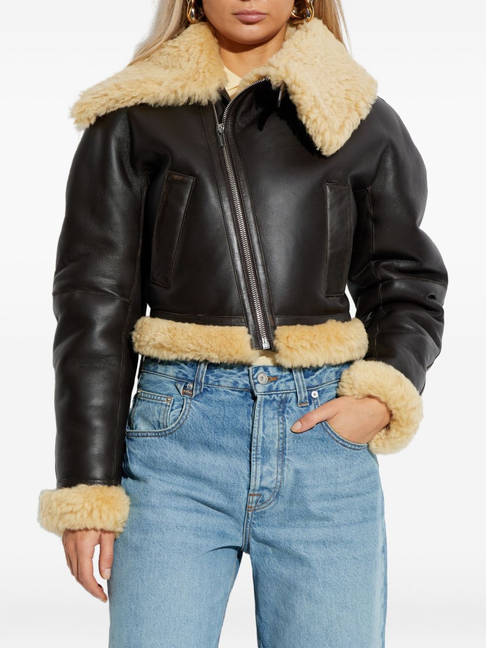 JACQUEMUS Elegant Lamb Leather Jacket for Women - FW25