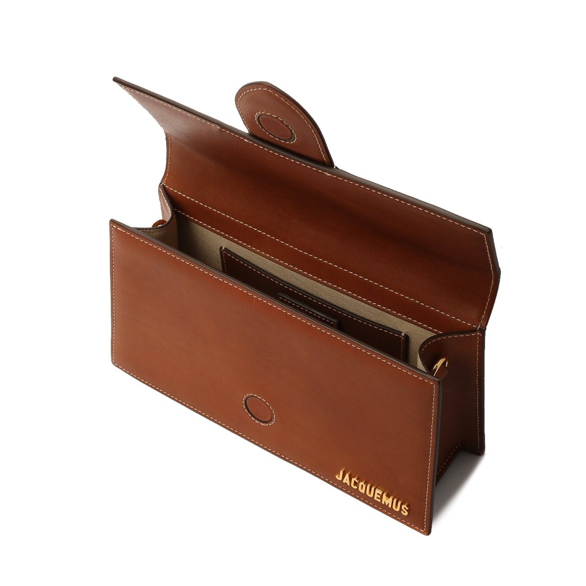 JACQUEMUS Mini Elegance Handbag with Flap Top - 23.5 cm