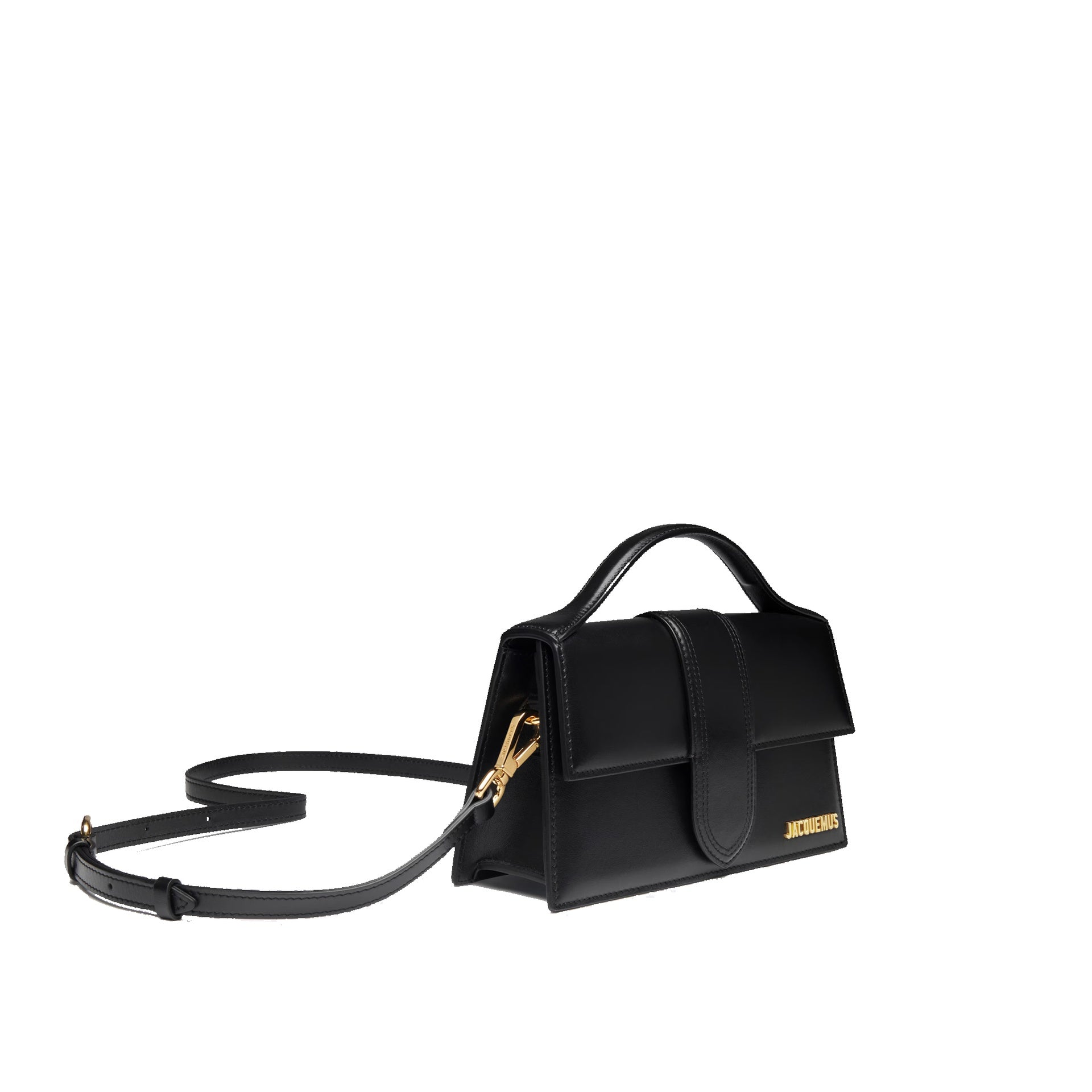 JACQUEMUS Mini Leather Handbag with Gold Logo