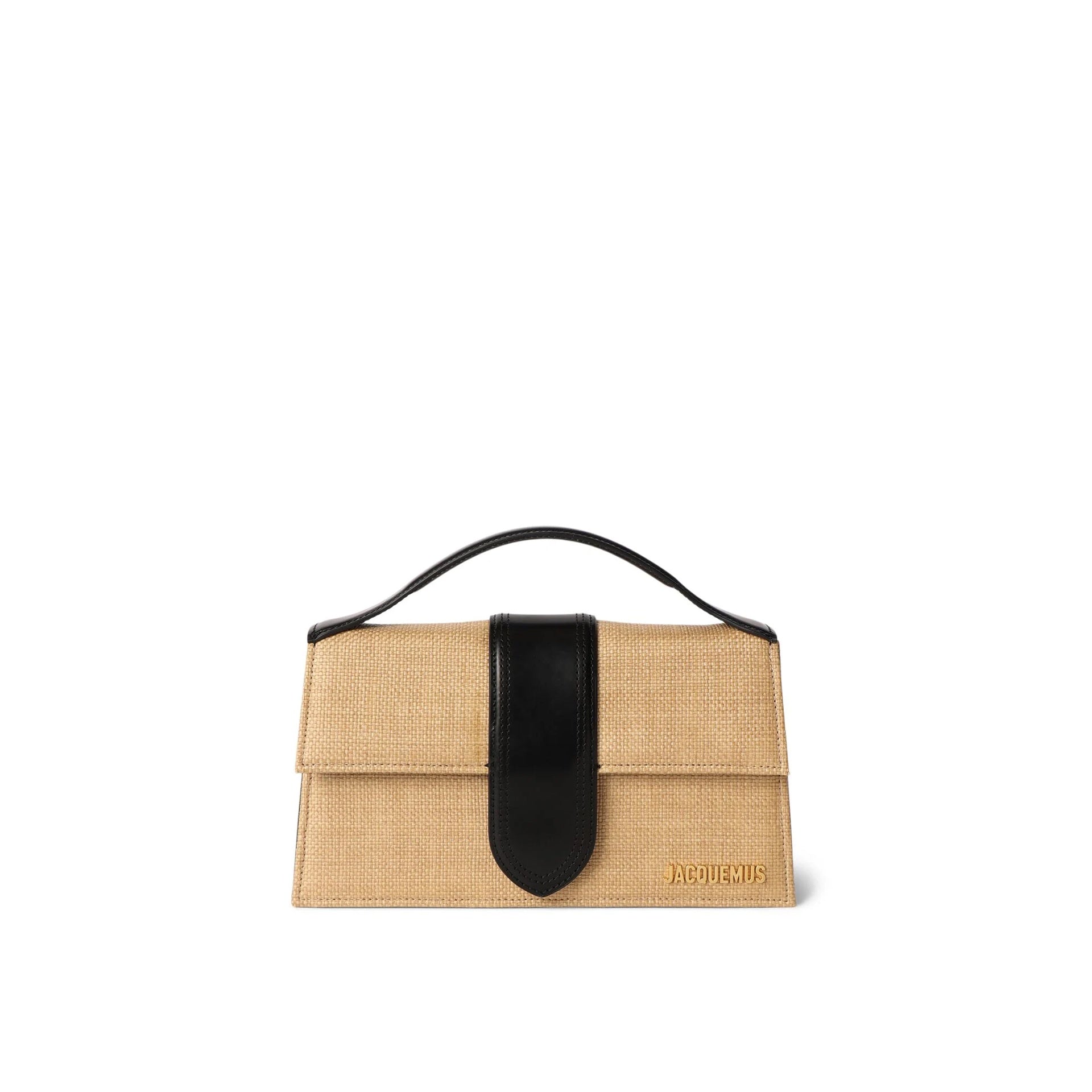 JACQUEMUS Mini Raffia Effect Shoulder Handbag