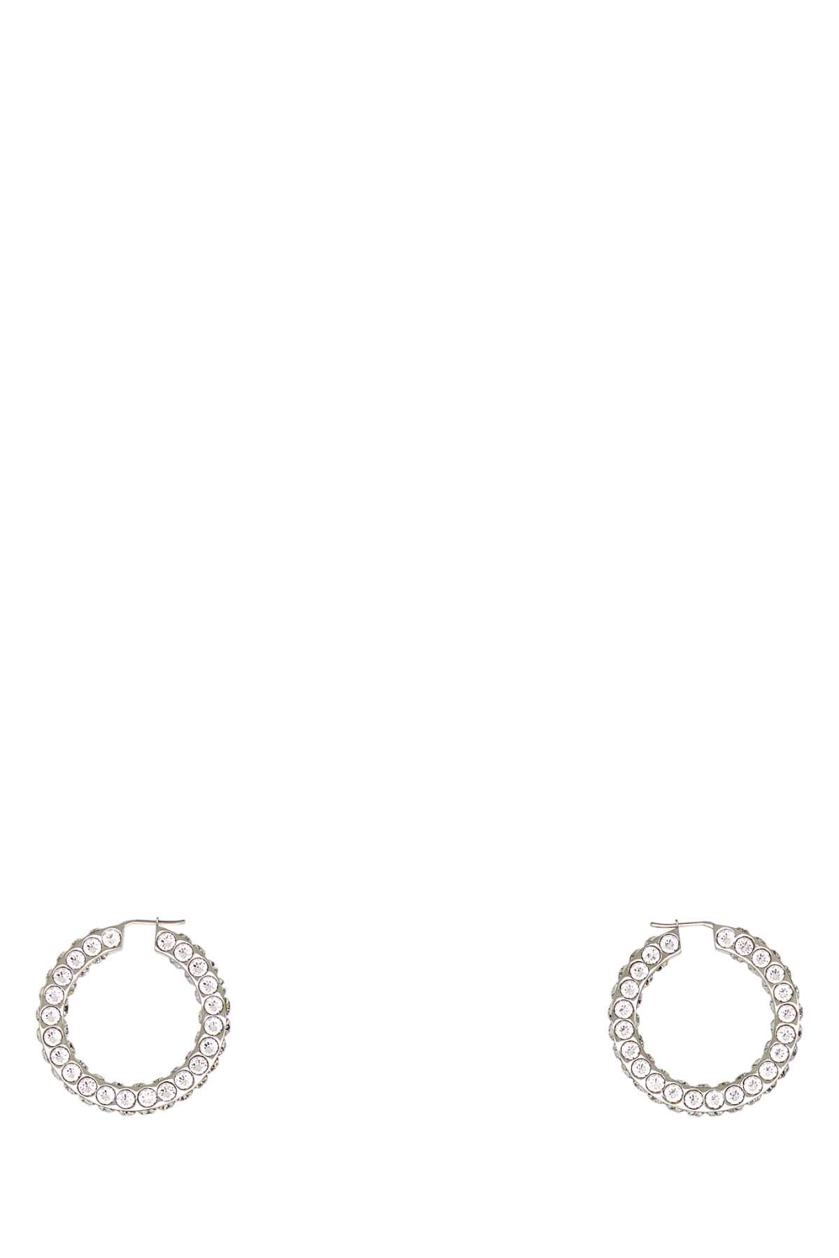 AMINA MUADDI Embellished Metal Big Jaheel Earrings
