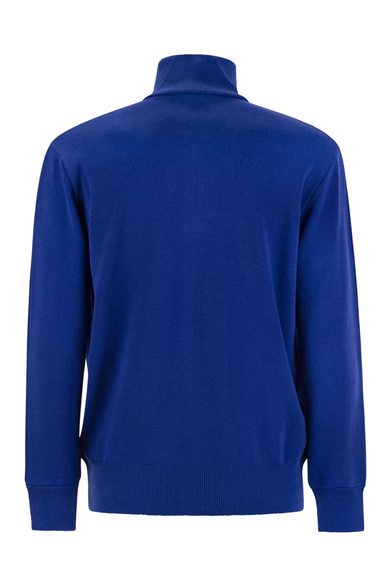 AUTRY Knit Tennis-Style Zip Sweatshirt for Men