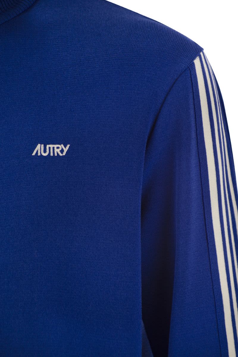 AUTRY Knit Tennis-Style Zip Sweatshirt for Men
