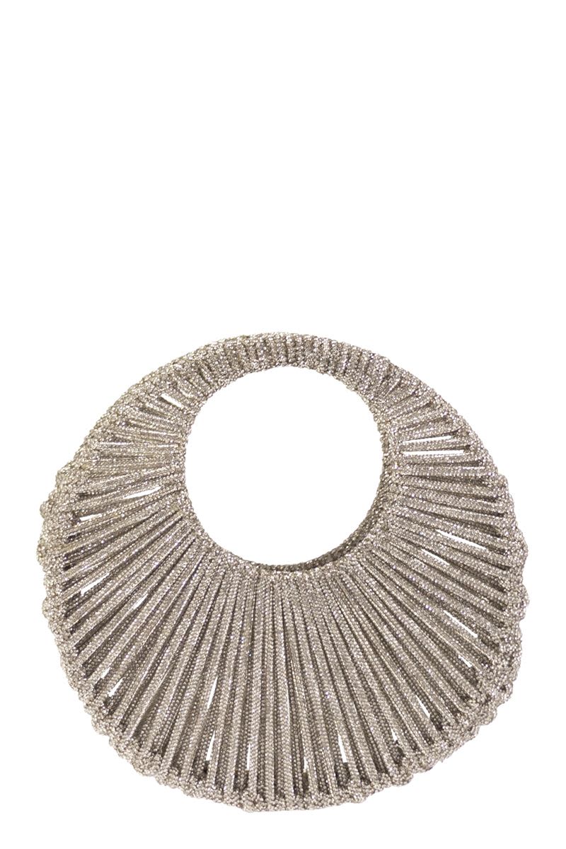 HIBOURAMA Mini Jewelled Handbag Studded with Crystals