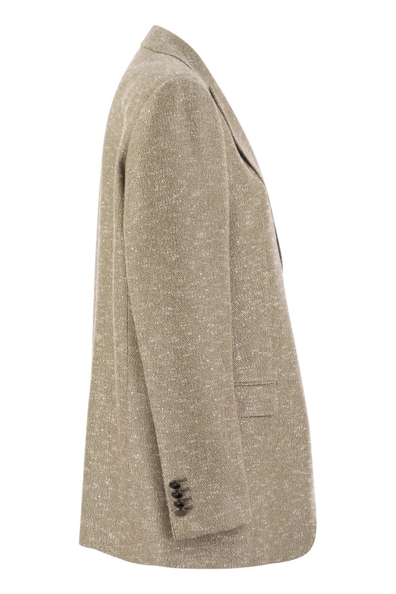 TAGLIATORE Two-Button Mini Jacket with Micro Sequins