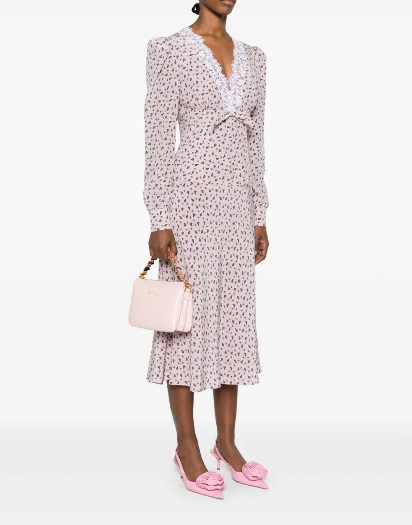 MOSCHINO COUTURE Chain Link Logo Mini Shoulder Handbag 24x11x6 cm