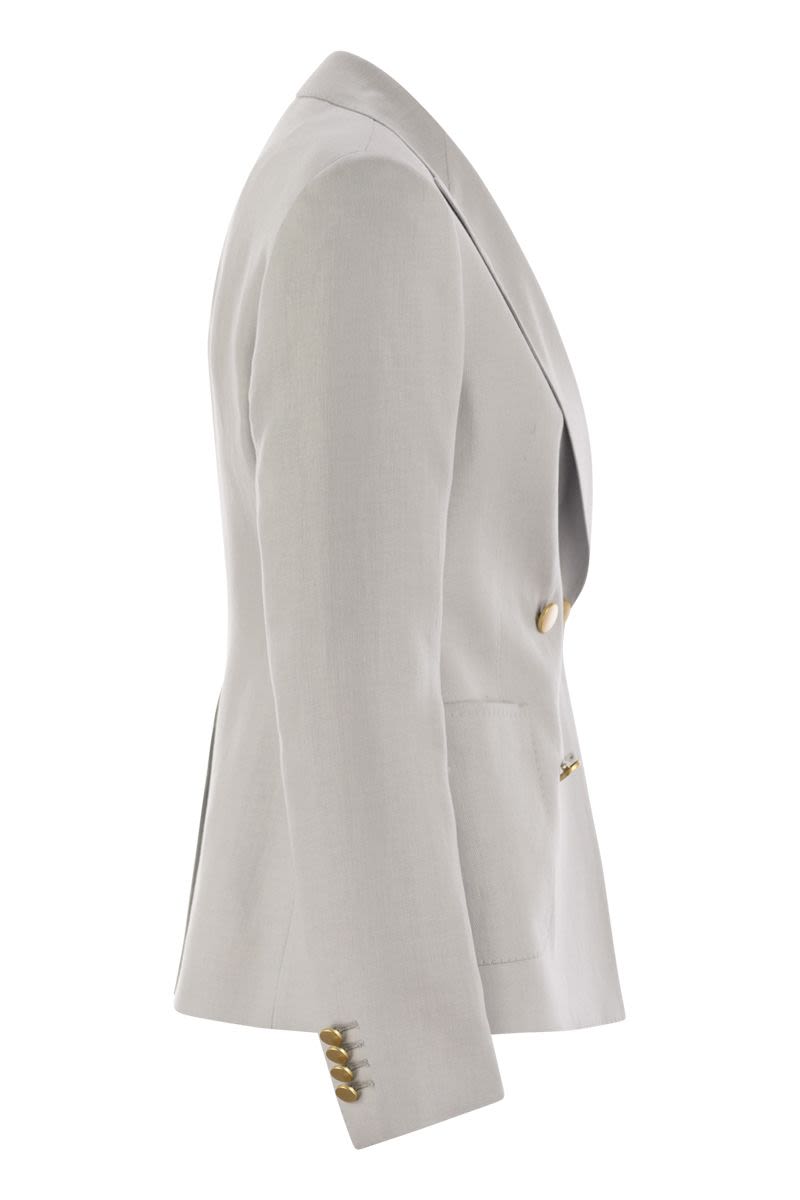 TAGLIATORE Linen Double-Breasted Blazer for Women